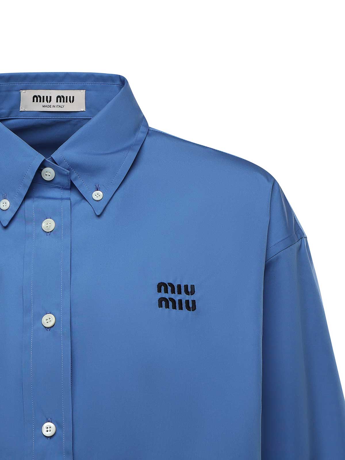 Poplin Shirt With Logo MK165910RGF0237 (MIU MIU / シャツ・ブラウス ) | MIU MIU (ミュウミュウ)(1)