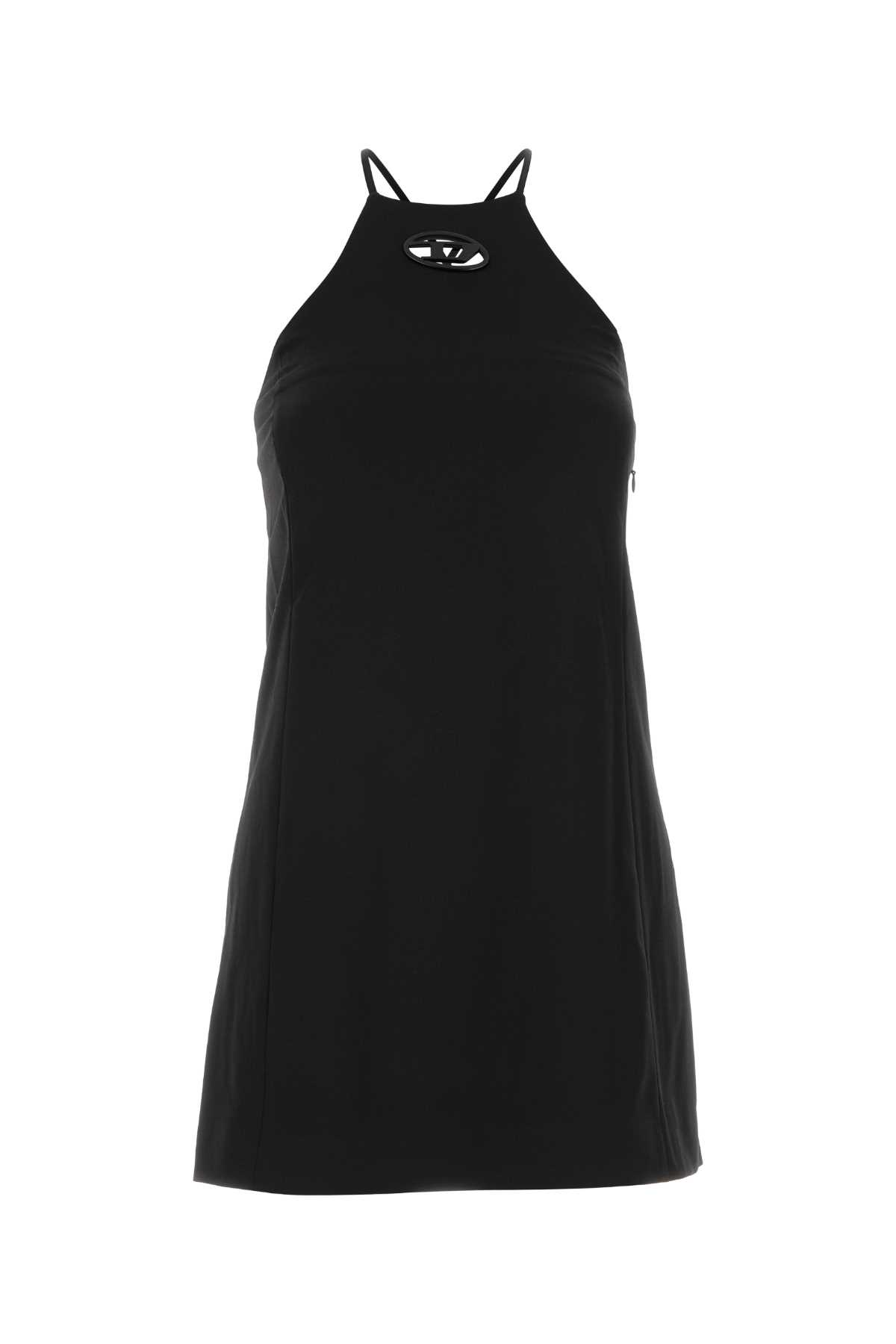 Black stretch twill mini dress A200990PHAL9XX (Diesel / ワンピース・ドレス・オールインワン ) | Diesel (ディーゼル)