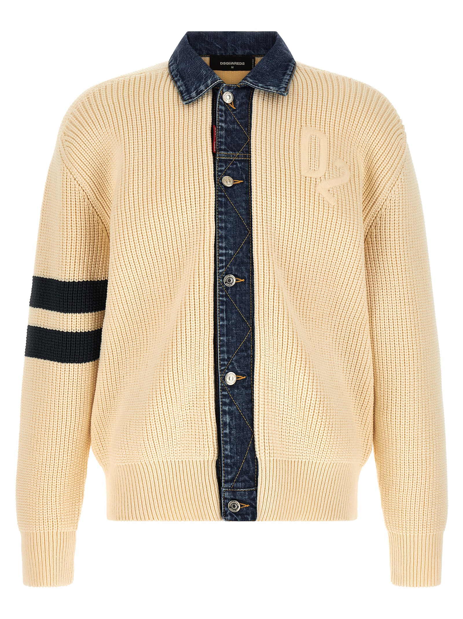'Denim Mix D2' cardigan S74HA1591D13185961 (Dsquared2 / ニット・セーター・カーディガン ) | Dsquared2 (ディースクエアード)