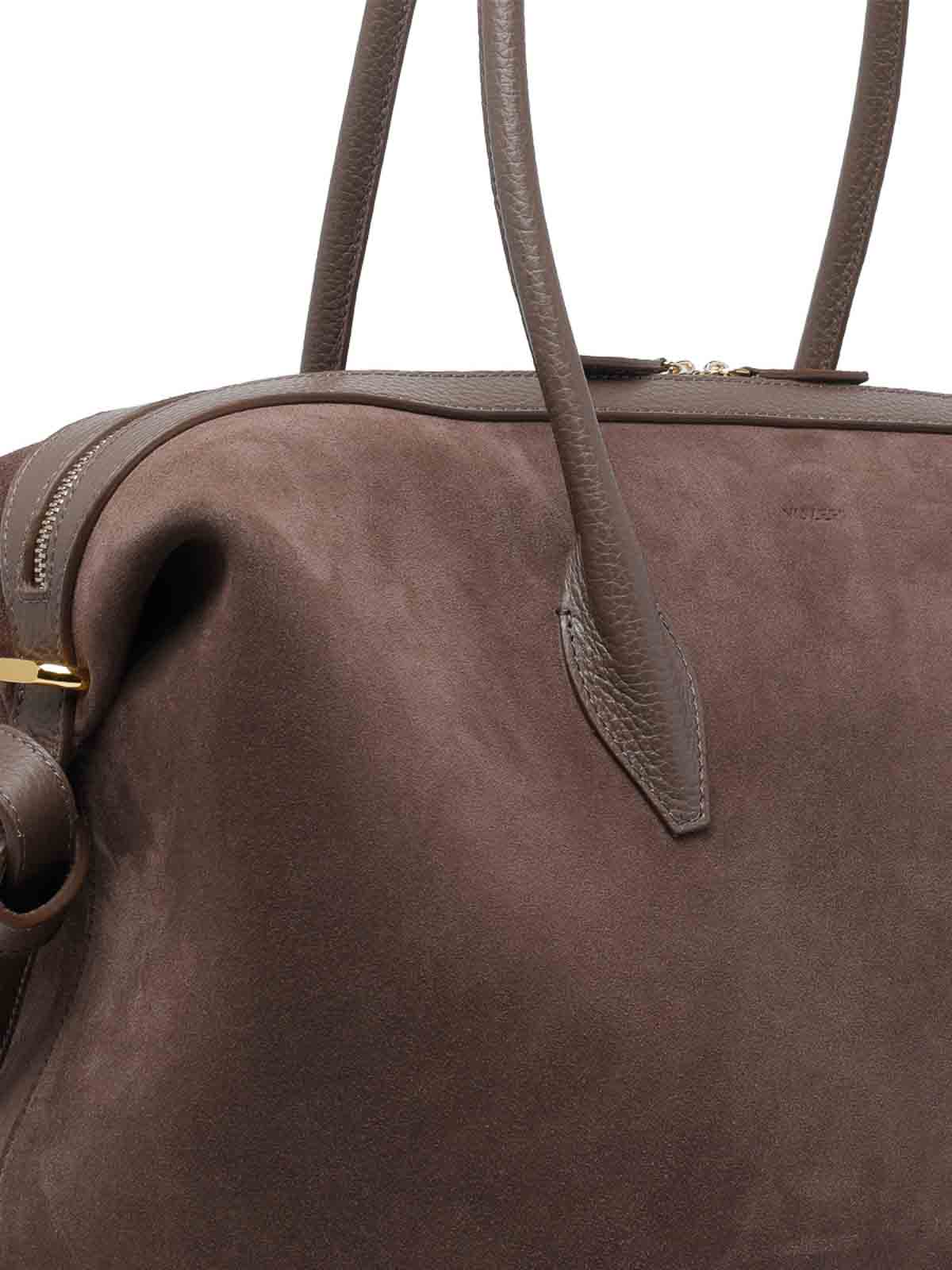 Brown Large Brioche Shoulder Bag LARGEBRIOCHEDUFFLESUEDES026 (YUZEFI / ハンドバッグ・ショルダーバッグ ) | YUZEFI (ユゼフィ)(3)