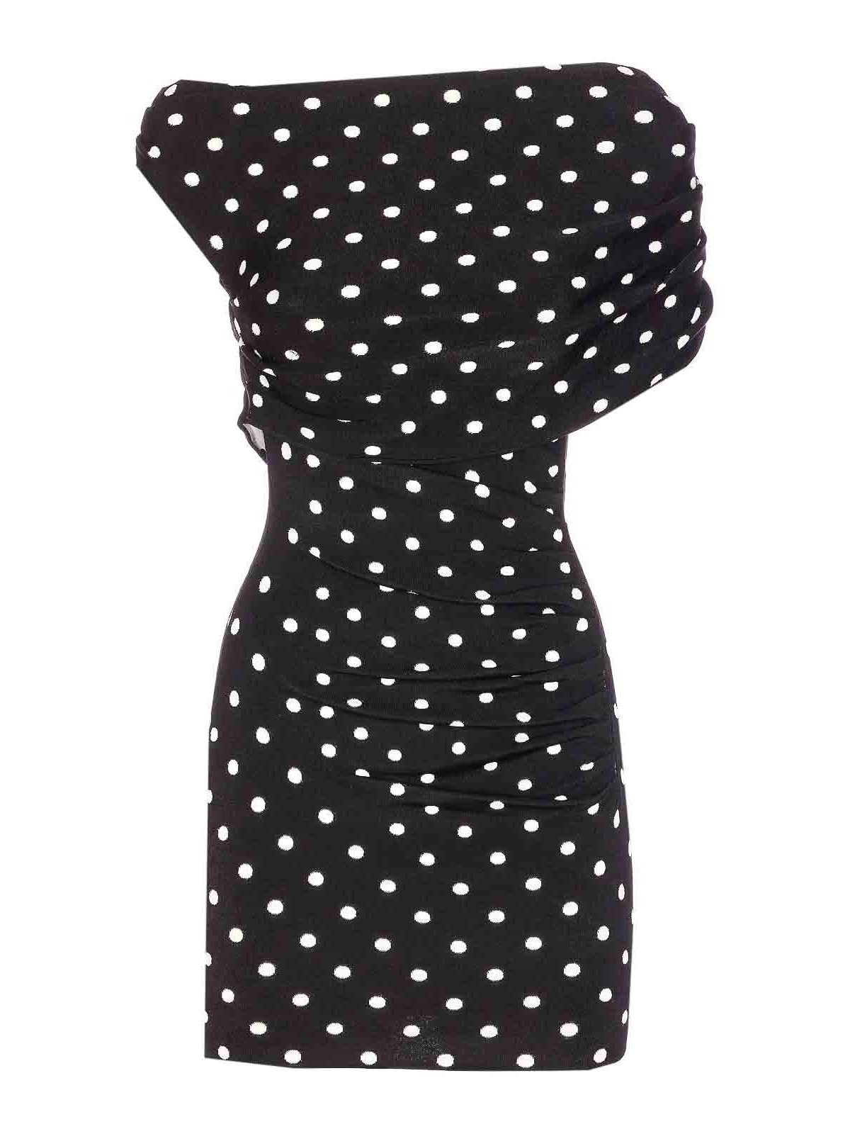 Polka Dot Mini Dress 108SABLACKWHITE (self-portrait / ワンピース・ドレス・オールインワン ) | self-portrait (セルフ・ポートレイト)