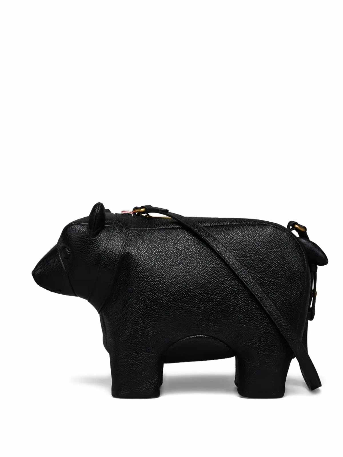 Bear Baguette Bag In Pebble Grain Leather UAG224A00198001 (Thom Browne / ハンドバッグ・ショルダーバッグ ) | Thom Browne (トム・ブラウン)(1)