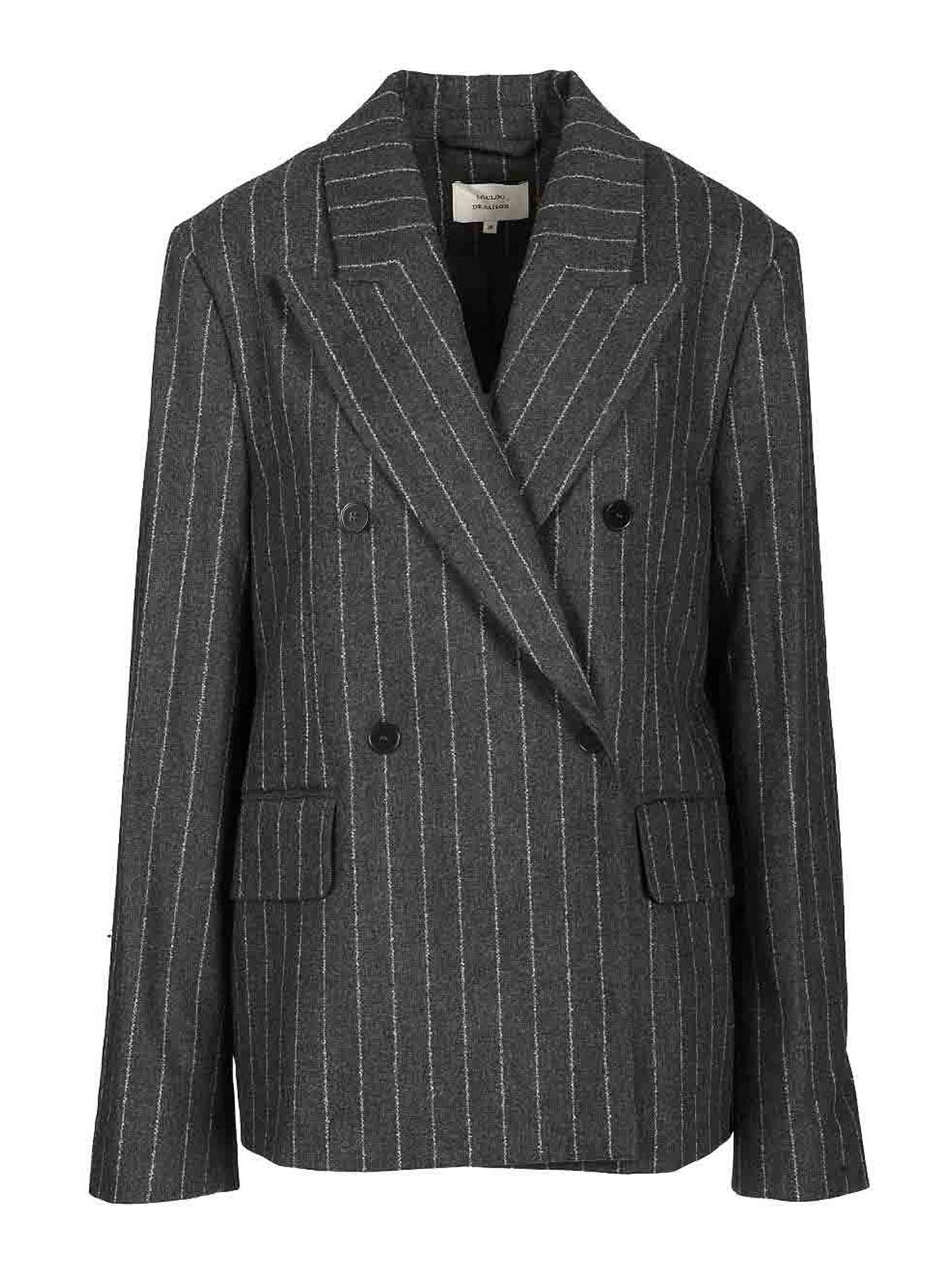 Flannel Jacket KALENANTHRACITESTRIPES (LOULOU STUDIO / ブレザー・ジャケット ) | LOULOU STUDIO (ルルスタジオ)