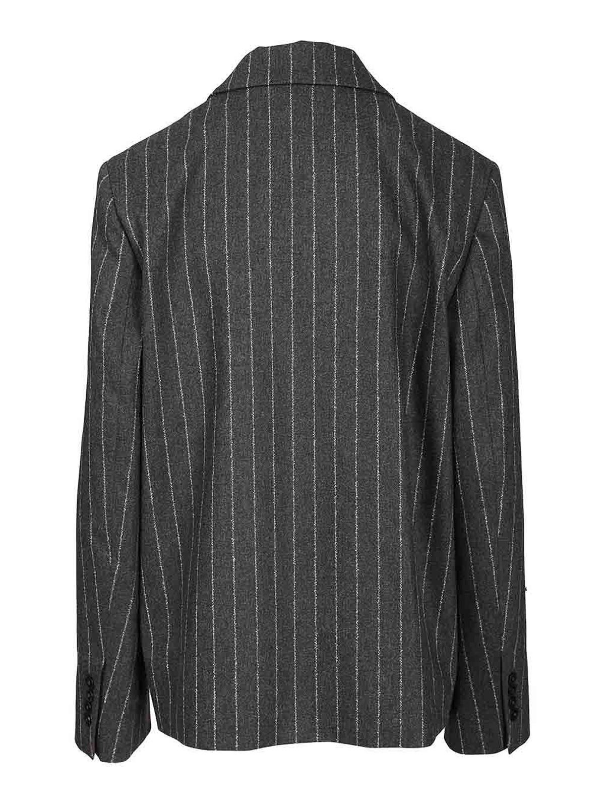 Flannel Jacket KALENANTHRACITESTRIPES (LOULOU STUDIO / ブレザー・ジャケット ) | LOULOU STUDIO (ルルスタジオ)(1)