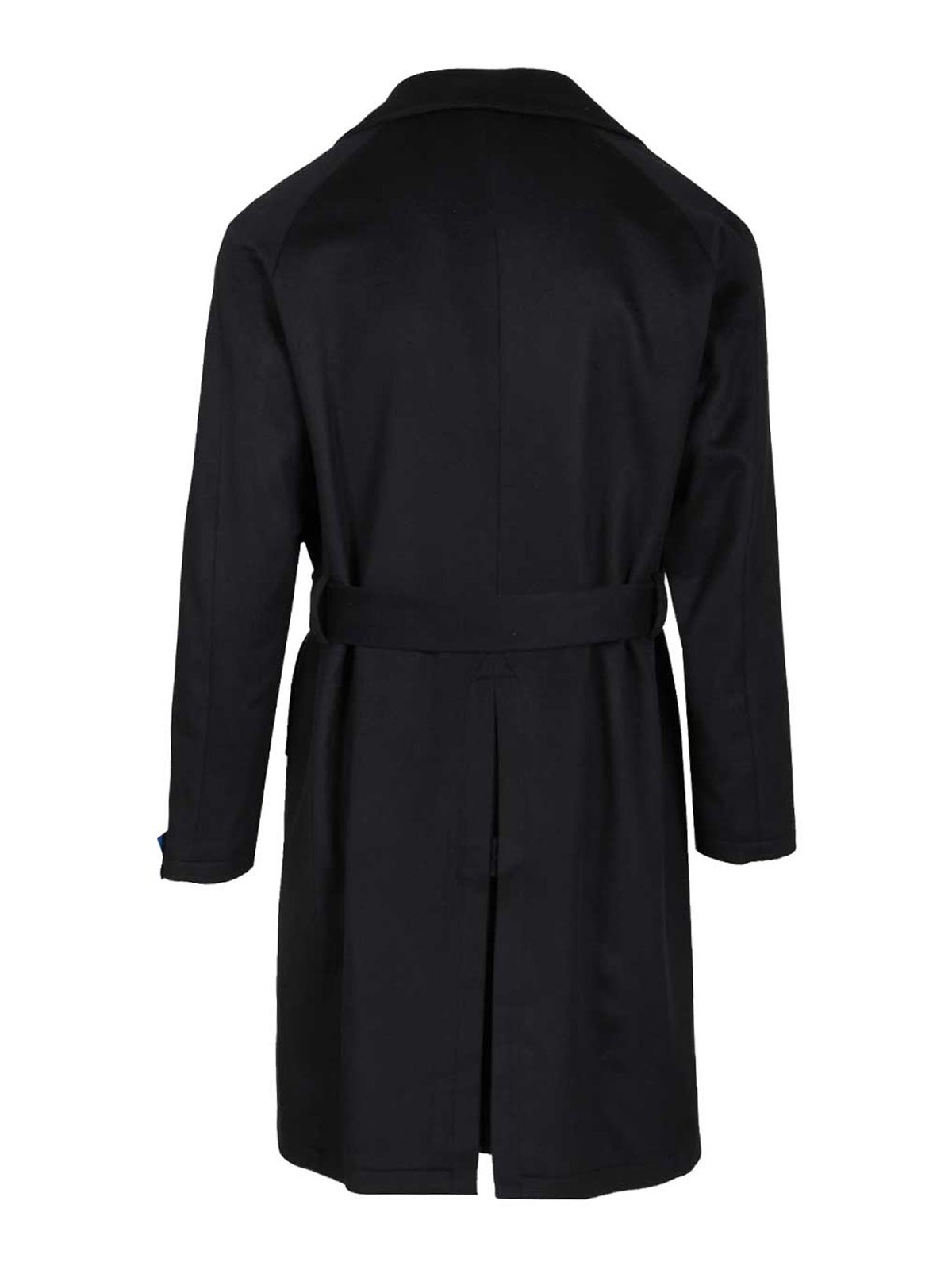 Double-Breasted Blue Cashmere Coat CN48AVELLINOBLUSCU18 (GUARINUCCI / コート ) | GUARINUCCI (グアリヌッチ)(1)