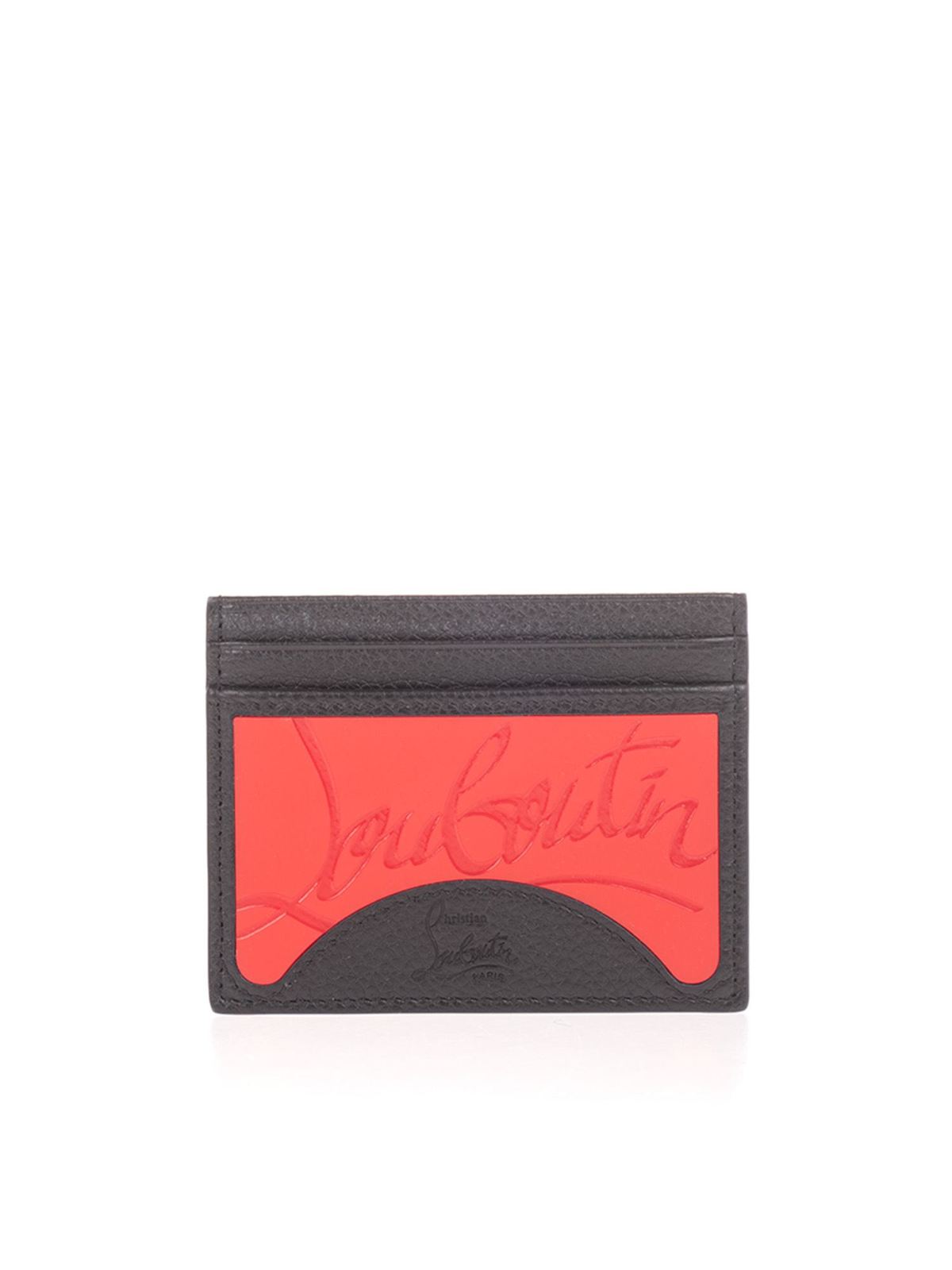Black and red card holder with logo 1205015H734 (Christian Louboutin / 財布・カードケース ) | Christian Louboutin (クリスチャン ルブタン)