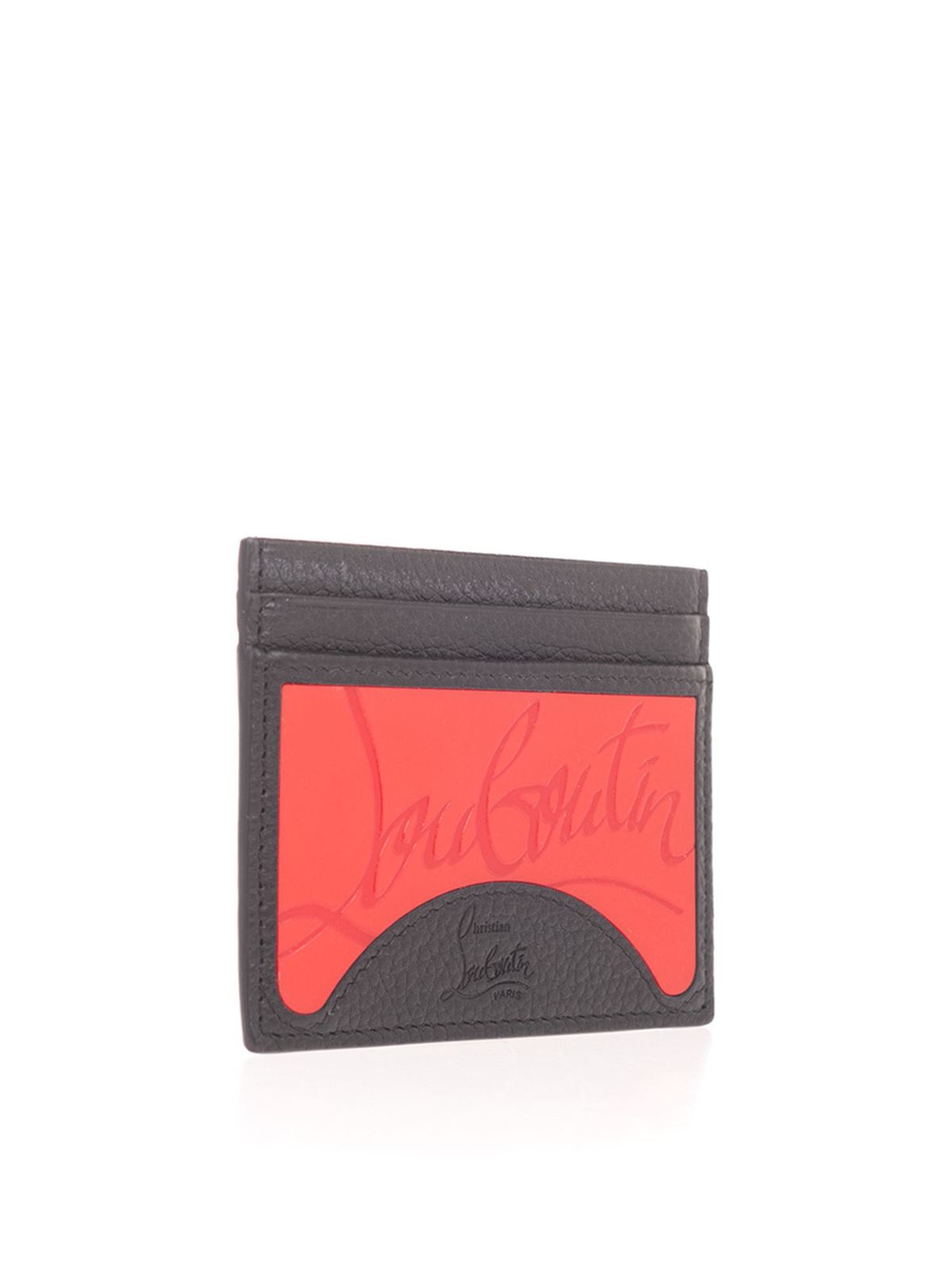 Black and red card holder with logo 1205015H734 (Christian Louboutin / 財布・カードケース ) | Christian Louboutin (クリスチャン ルブタン)(1)