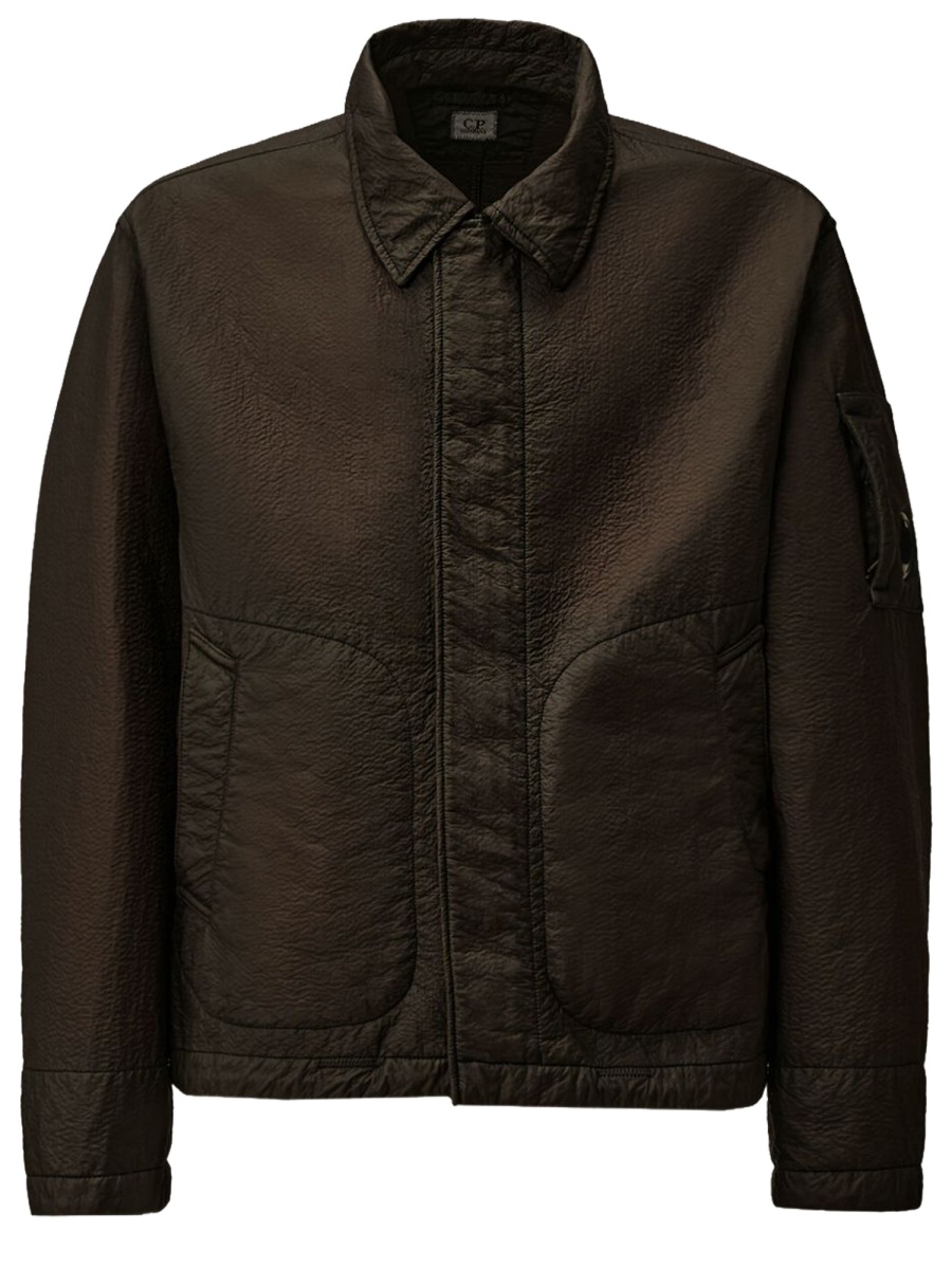 JACKET WITH LOGO PATCH 19CMOW221A110403G999 (C.P. Company / レザー&ファージャケット・コート ) | C.P. Company (シーピーカンパニー)