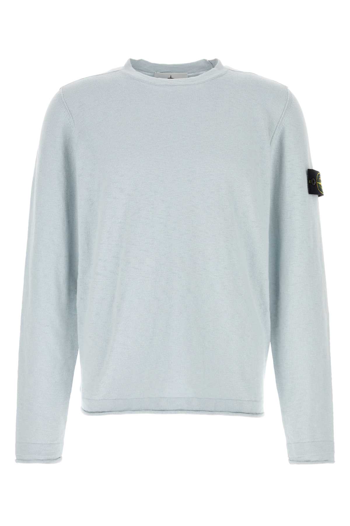 Pastel light blue cotton blend sweater L1S155100052S00B0V0041 (STONE ISLAND / Tシャツ・カットソー ) | STONE ISLAND (ストーンアイランド)
