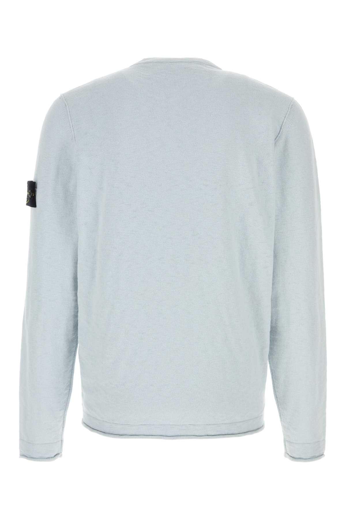 Pastel light blue cotton blend sweater L1S155100052S00B0V0041 (STONE ISLAND / Tシャツ・カットソー ) | STONE ISLAND (ストーンアイランド)(1)
