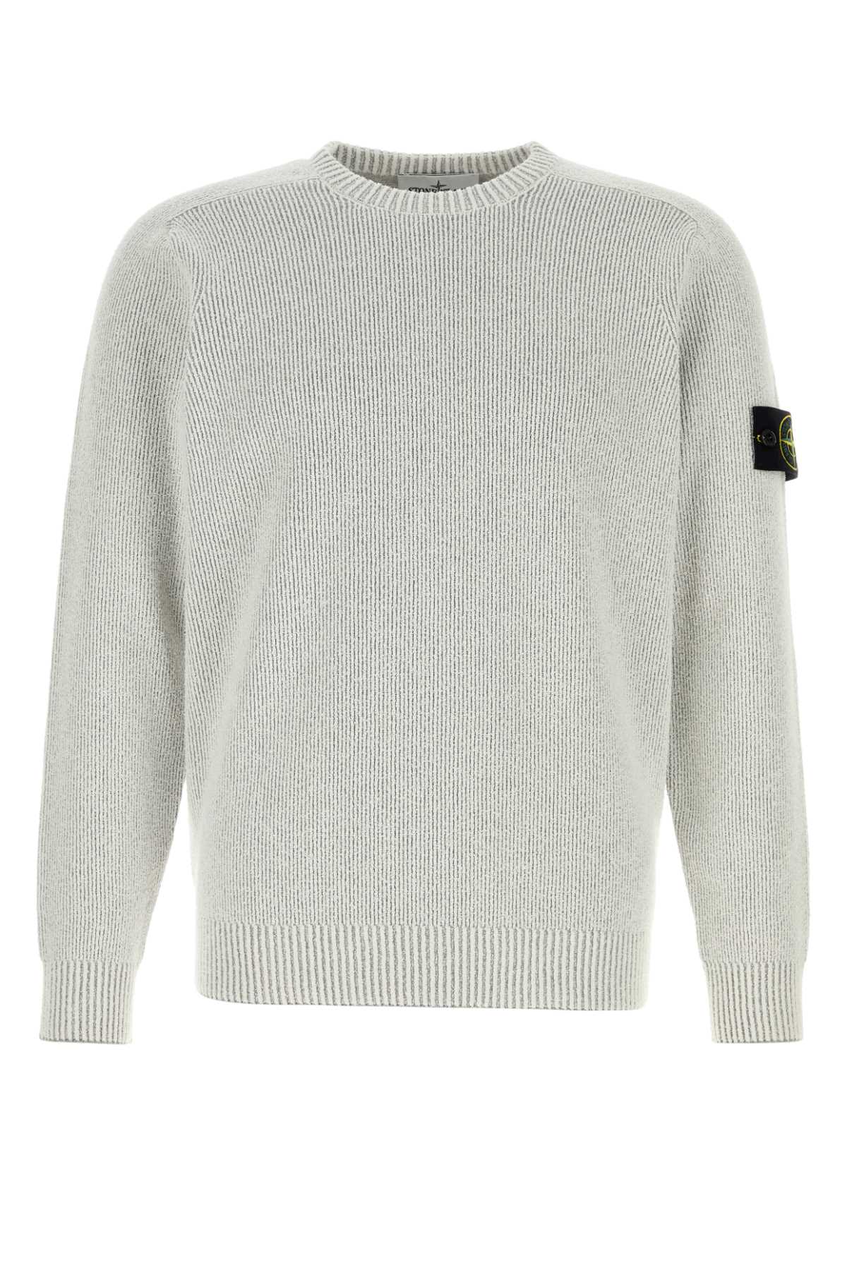 Light grey cotton blend sweater L1S155100033S0N12V0M61 (STONE ISLAND / ニット・セーター・カーディガン ) | STONE ISLAND (ストーンアイランド)