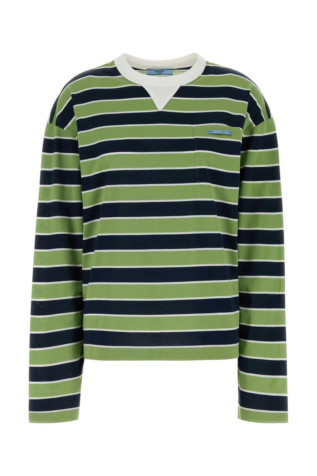 Embroidered cotton oversize t-shirt 39604SOOO189PF0UXL (Prada / Tシャツ・カットソー ) | Prada (プラダ)