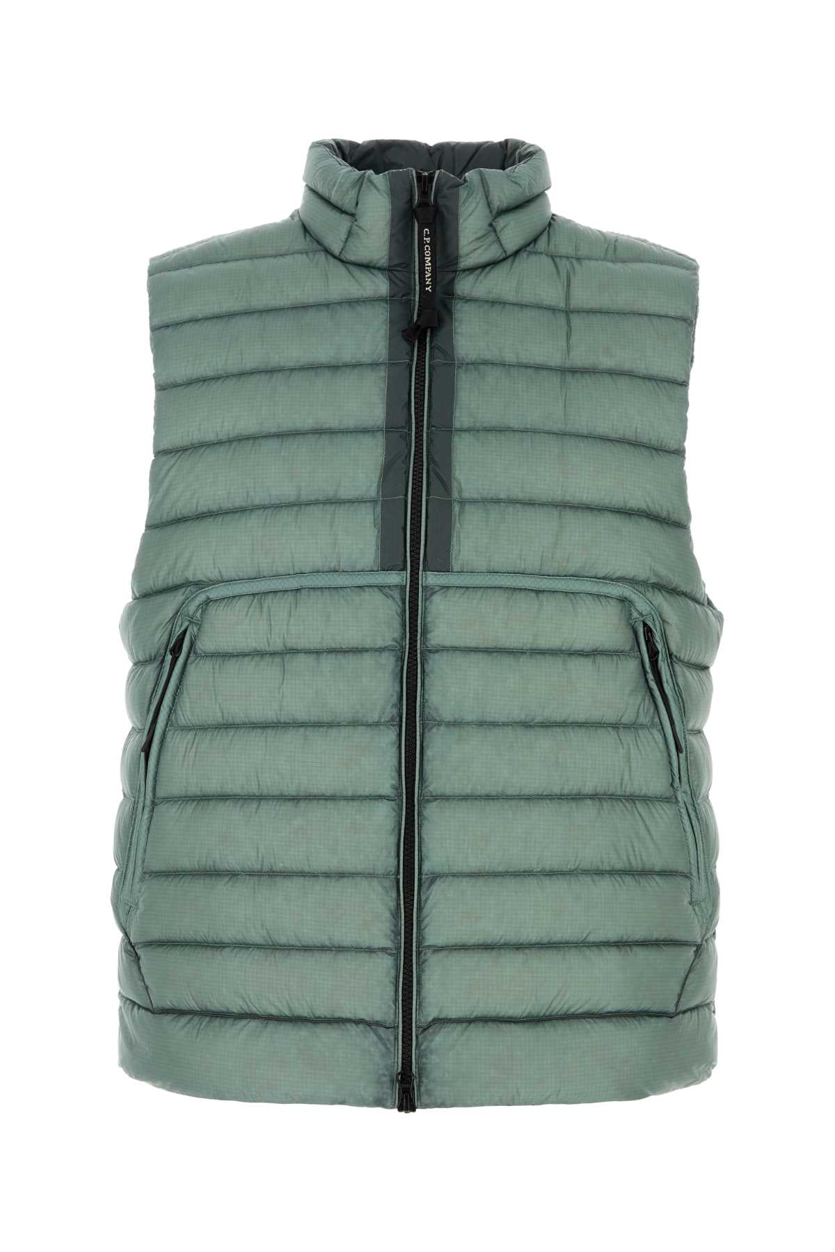 Green nylon down jacket 20CMVE703A110416A809 (C.P. Company / ベスト ) | C.P. Company (シーピーカンパニー)