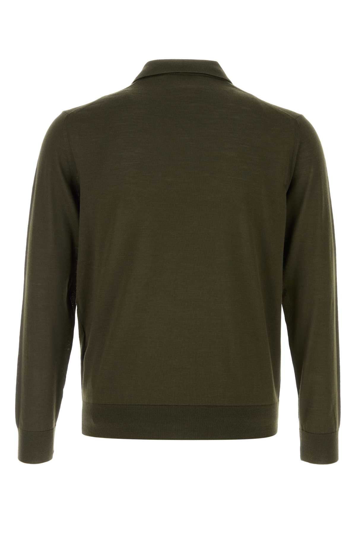 Olive green wool polo shirt UMF147SOOO18DYF0161 (Prada / ニット・セーター・カーディガン ) | Prada (プラダ)(1)