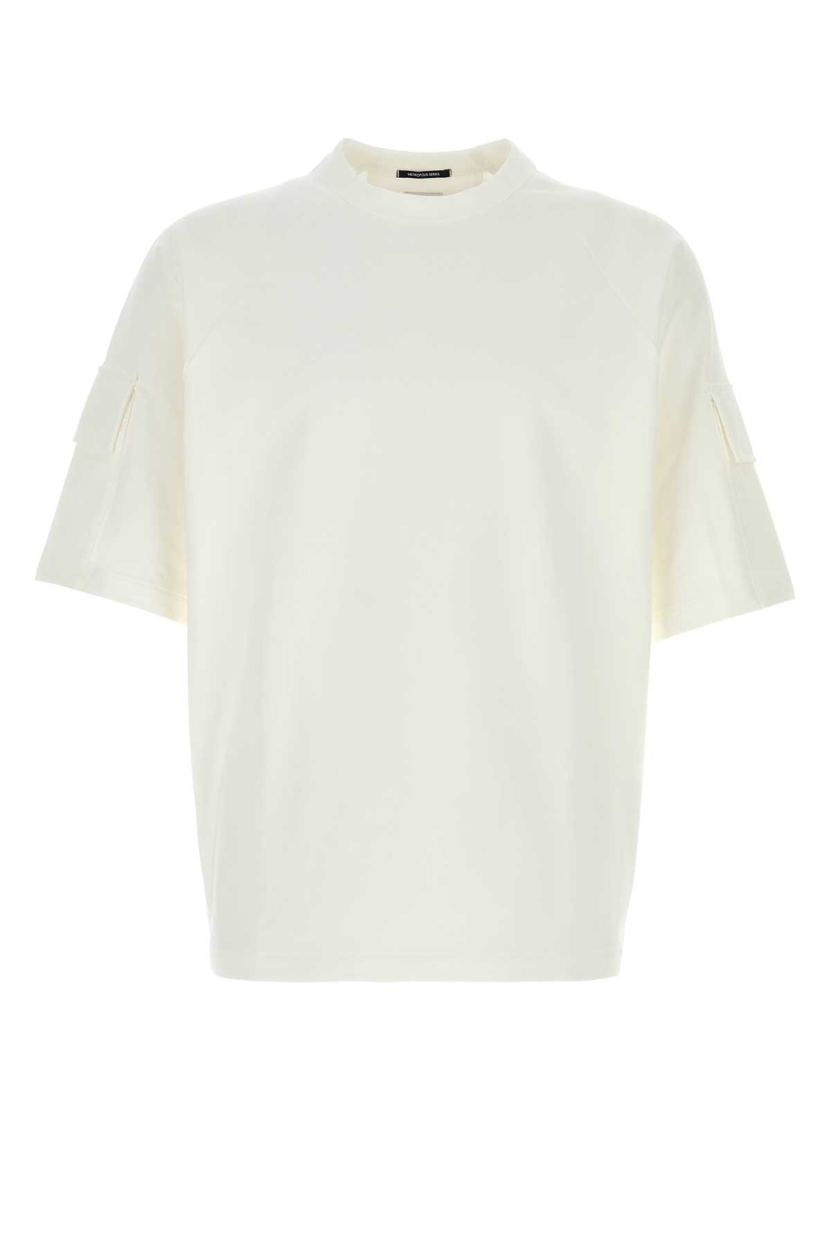 White stretch cotton t-shirt 20CLSS030A006452W103 (C.P. Company / Tシャツ・カットソー ) | C.P. Company (シーピーカンパニー)