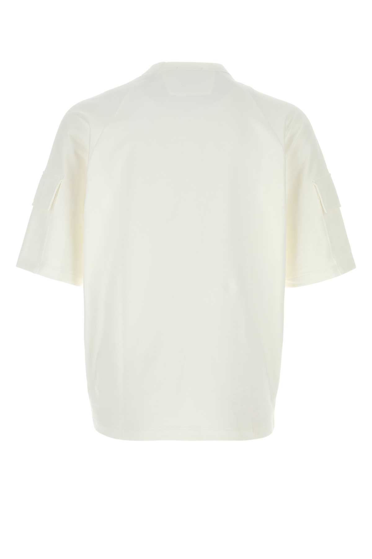 White stretch cotton t-shirt 20CLSS030A006452W103 (C.P. Company / Tシャツ・カットソー ) | C.P. Company (シーピーカンパニー)(1)