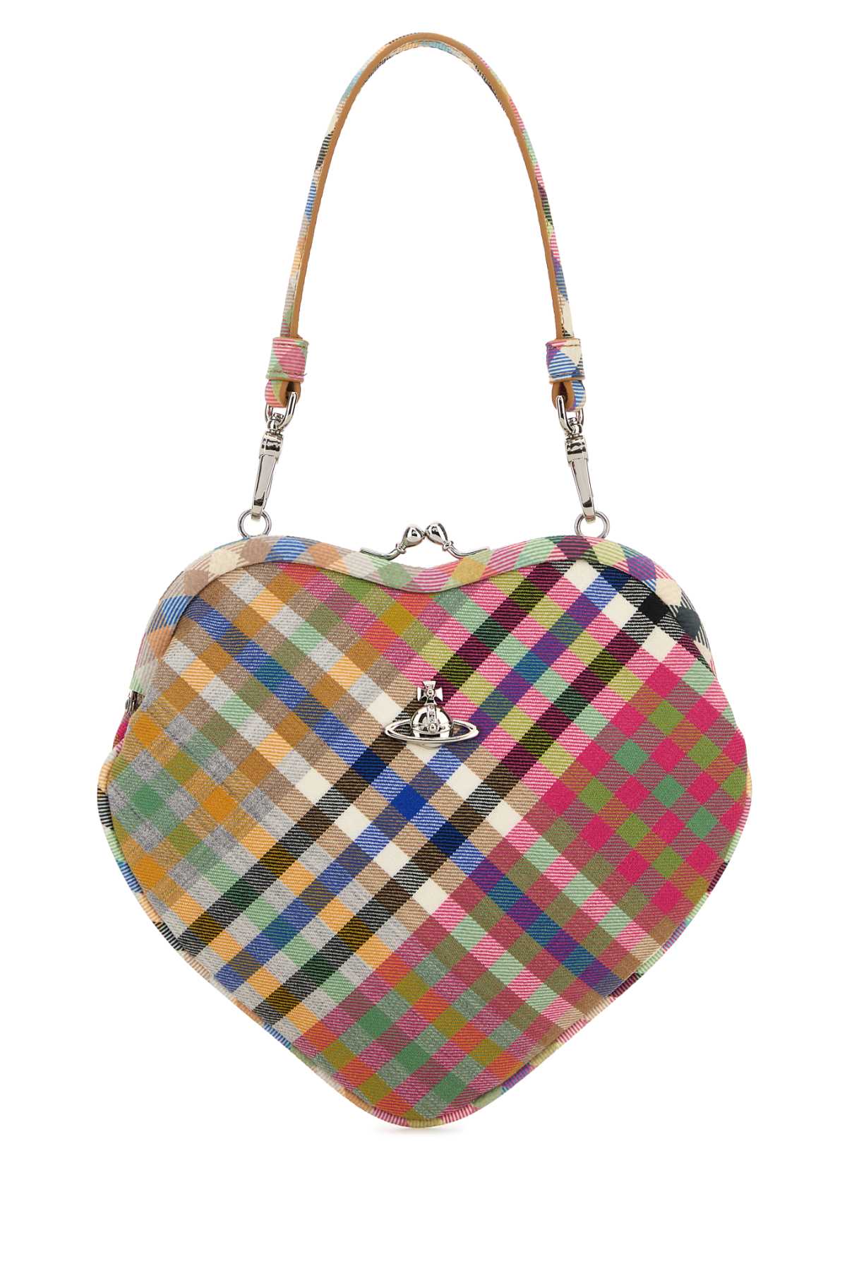 Embroidered fabric Belle Heart Frame handbag 4B01000CWW01CVO215 (Vivienne Westwood / ハンドバッグ・ショルダーバッグ ) | Vivienne Westwood (ヴィヴィアン・ウェストウッド)