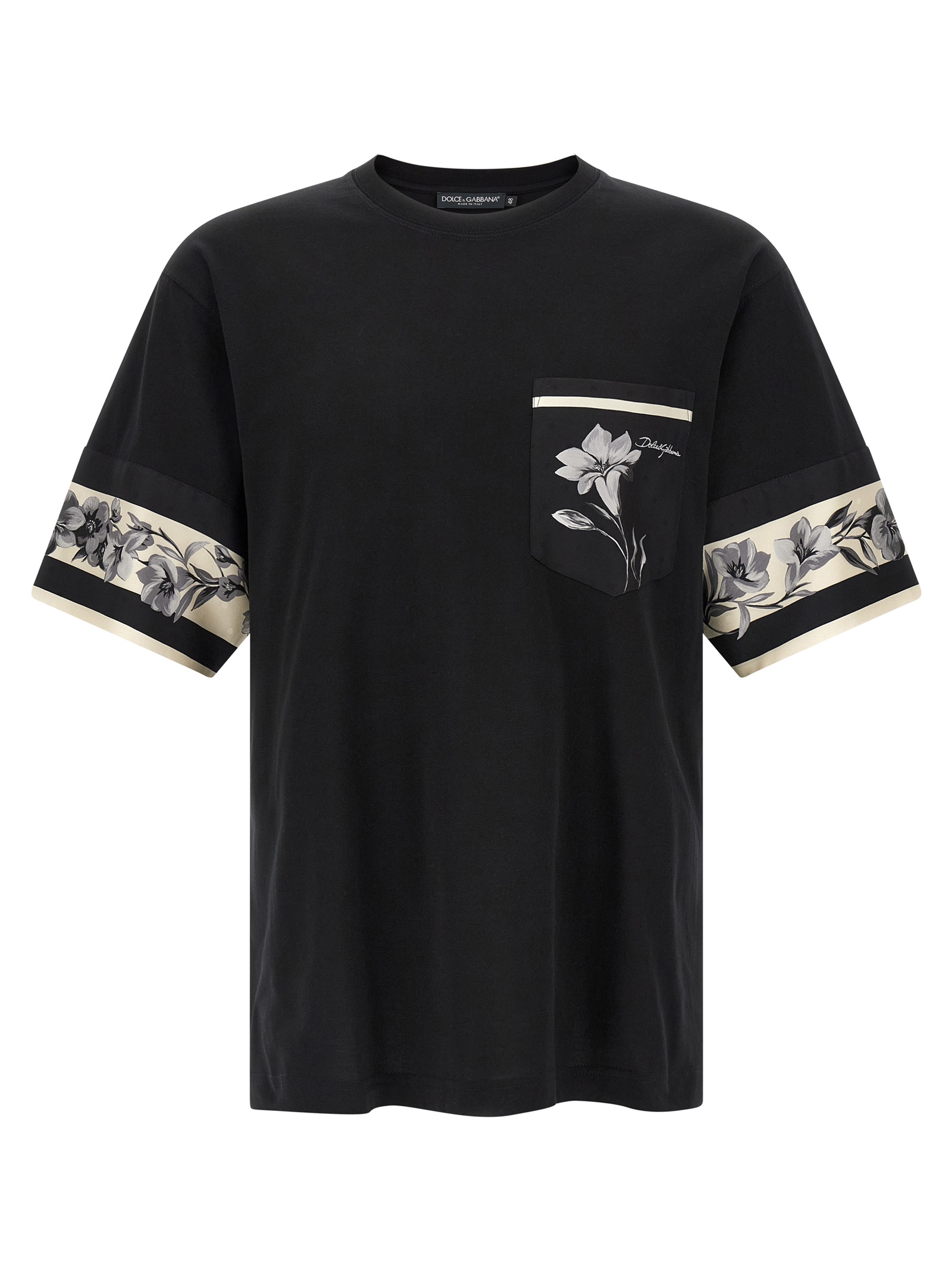 Silk detail T-shirt G8SB2TG7PZJN0000 (Dolce & Gabbana / Tシャツ・カットソー ) | Dolce & Gabbana (ドルチェガッバーナ)