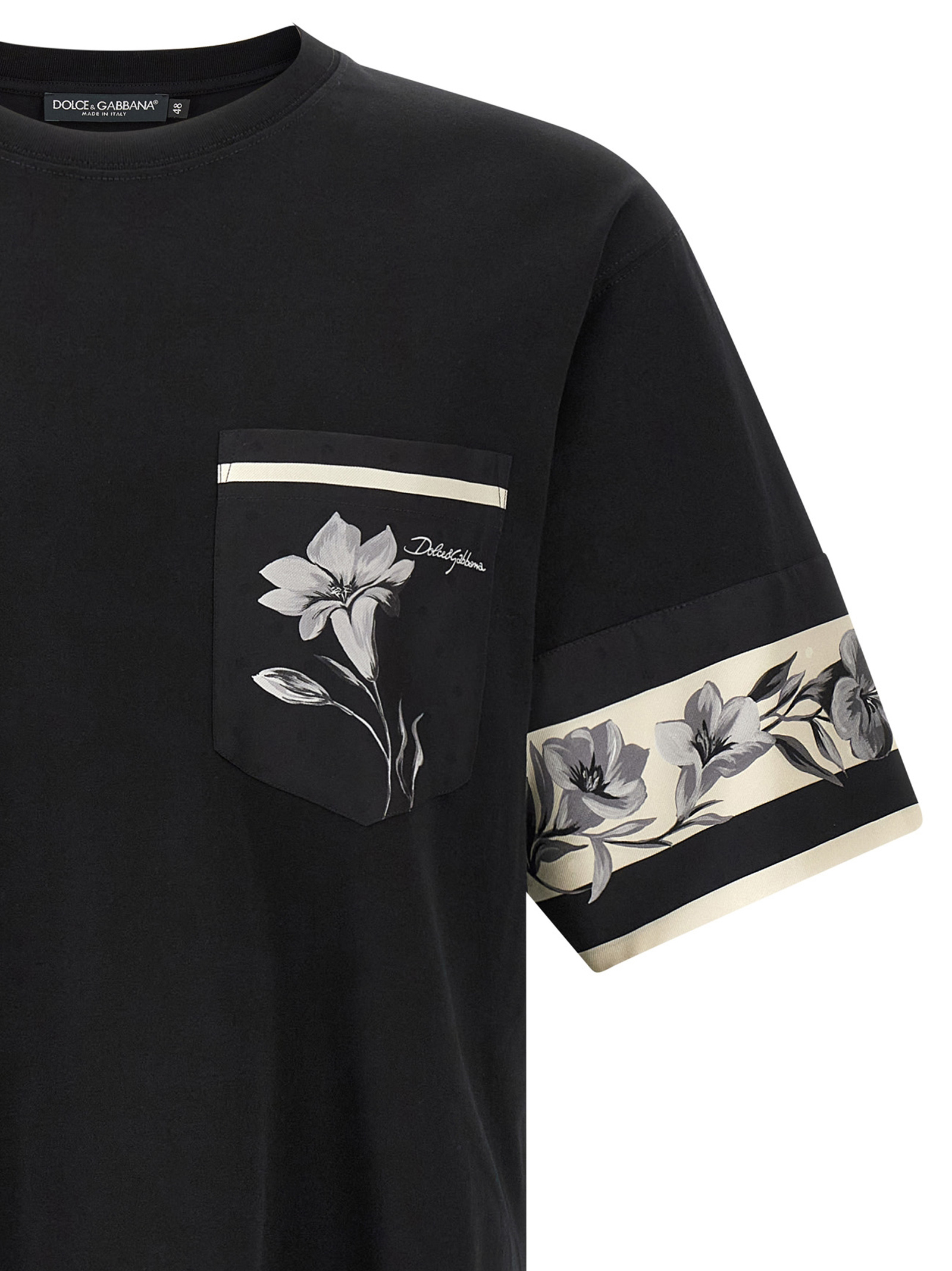 Silk detail T-shirt G8SB2TG7PZJN0000 (Dolce & Gabbana / Tシャツ・カットソー ) | Dolce & Gabbana (ドルチェガッバーナ)(2)