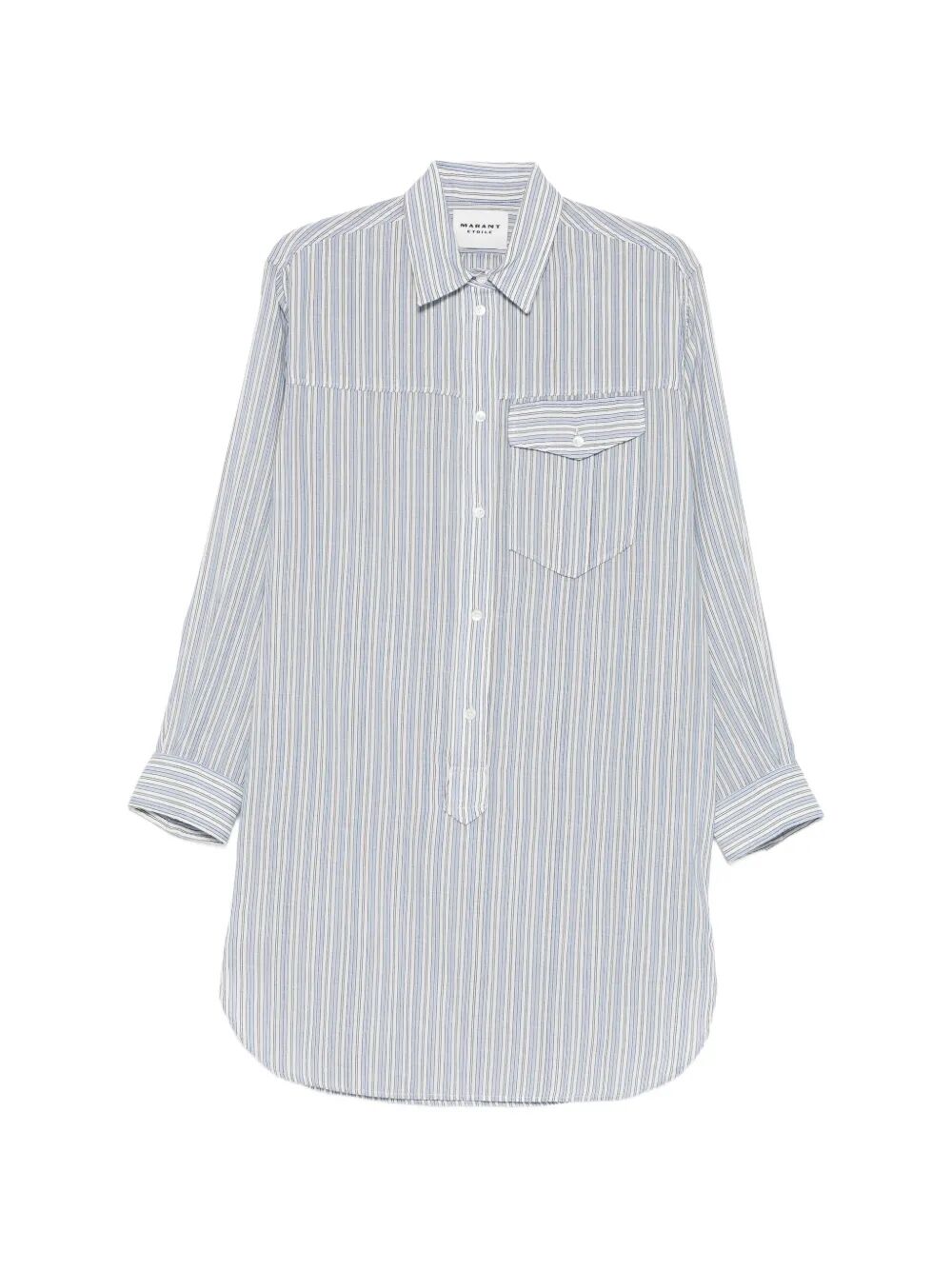 LAURANE STRIPED COTTON VOILE SHIRT DRESS RO0982FCD1J04E30BU (Isabel Marant Étoile / ワンピース・ドレス・オールインワン ) | Isabel Marant Étoile (イザベル マラン エトワール)