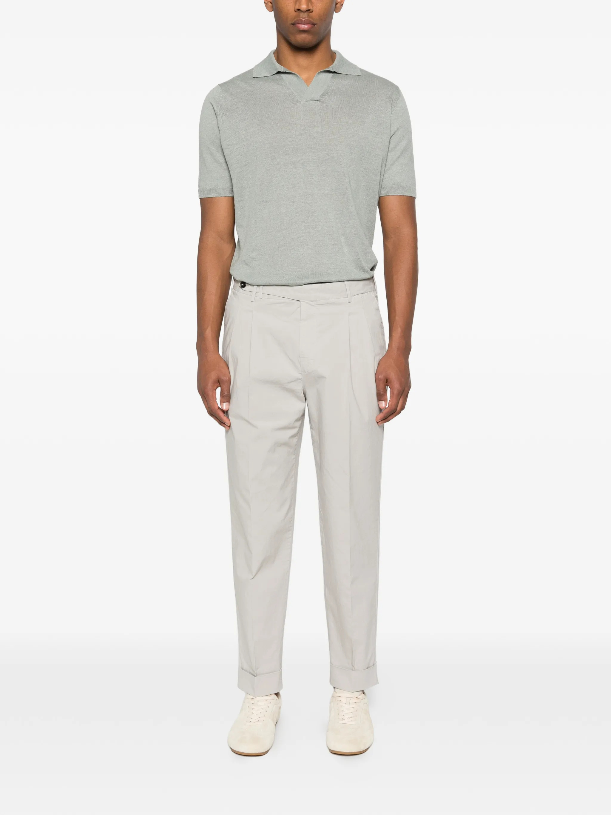 Lardini T-shirts and Polos Green PALPMC104PA66022510 (LARDINI / ポロシャツ ) | LARDINI (ラルディーニ)(1)