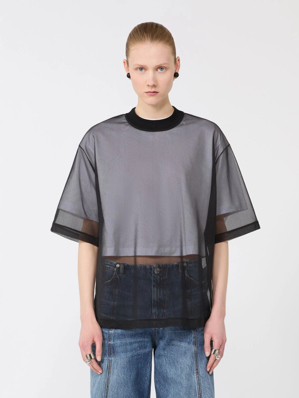 SportMax T-shirts and Polos Black 2612931015600001 (Sportmax / Tシャツ・カットソー ) | Sportmax (スポーツマックス)(2)