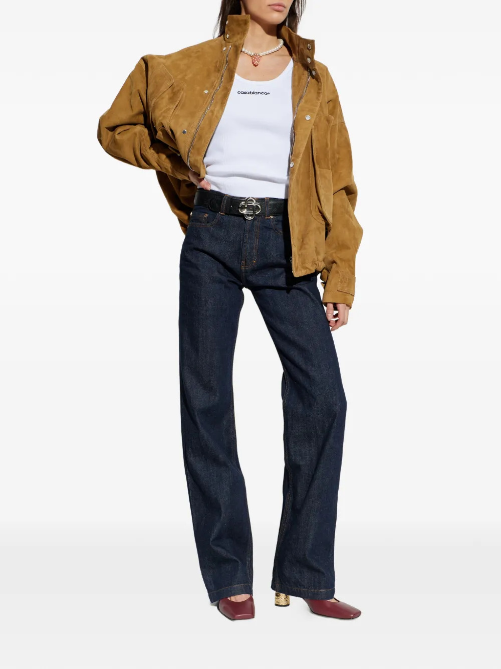 Casablanca Top White WSP26JTS03902 (Casablanca / タンクトップ・キャミソール ) | Casablanca (カサブランカ)(1)