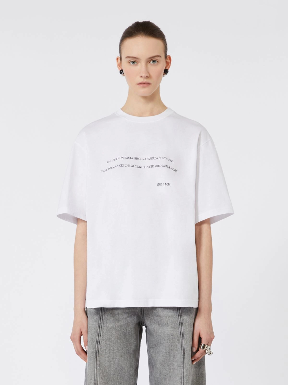 SportMax T-shirts and Polos White 2612971015600001 (Sportmax / Tシャツ・カットソー ) | Sportmax (スポーツマックス)(2)