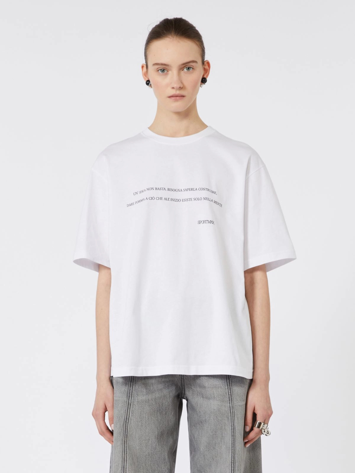 SportMax T-shirts and Polos White 2612971015600001 (Sportmax / Tシャツ・カットソー ) | Sportmax (スポーツマックス)(4)