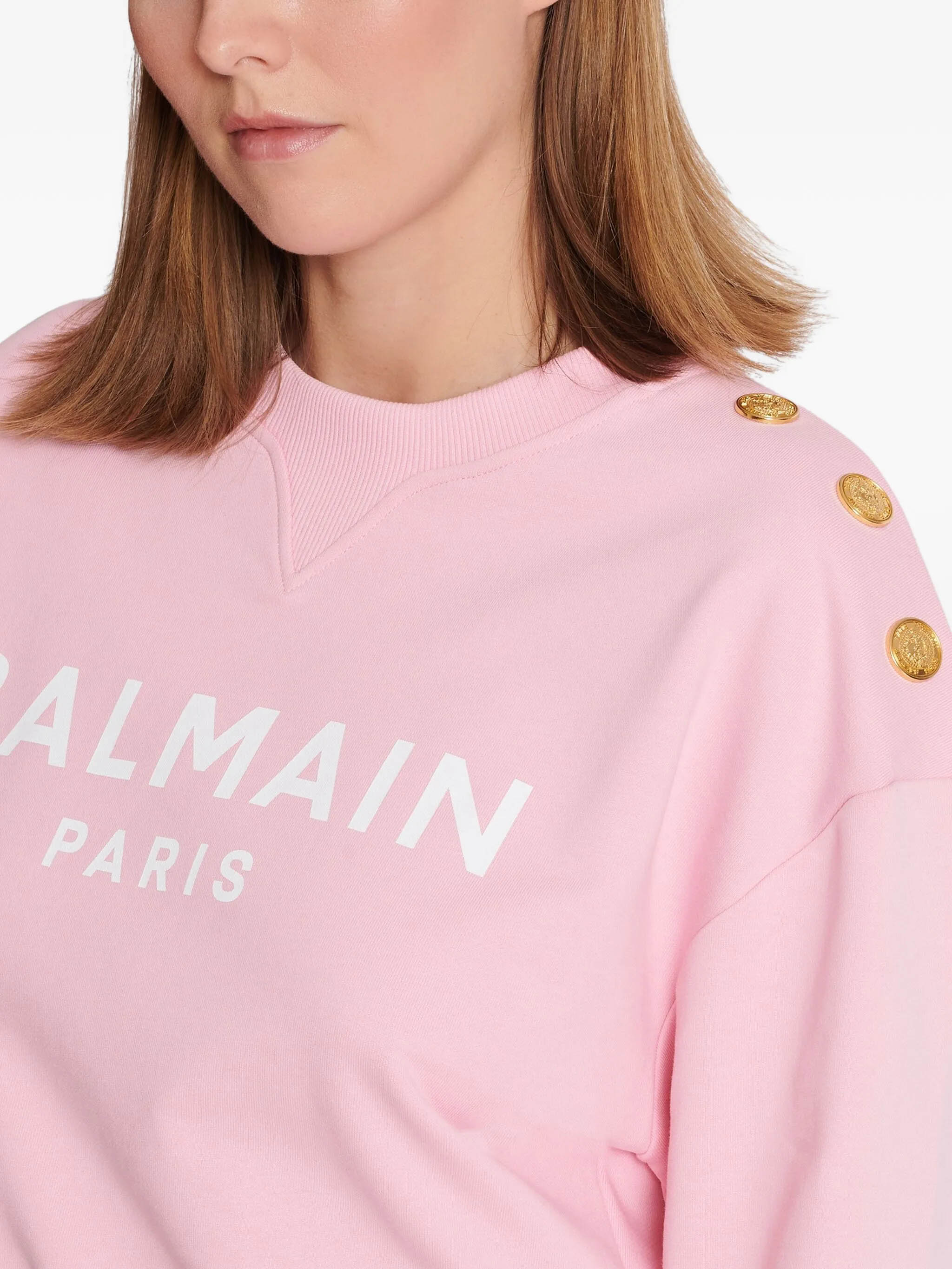 Balmain Sweaters Pink EF1JQ002BB02OHV (Balmain / スウェット・フーディー ) | Balmain (バルマン)(6)