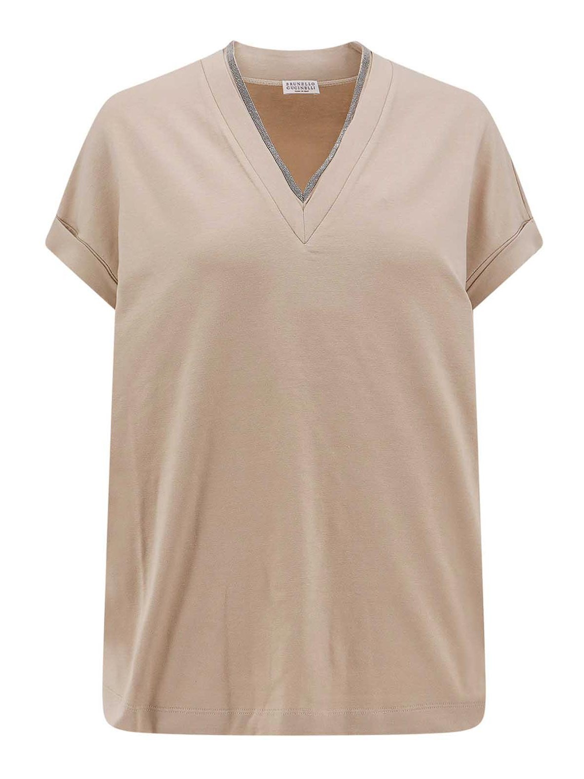 Stretch cotton top M0T18BD222C8539 (Brunello Cucinelli / Tシャツ・カットソー ) | Brunello Cucinelli (ブルネロ・クチネリ)