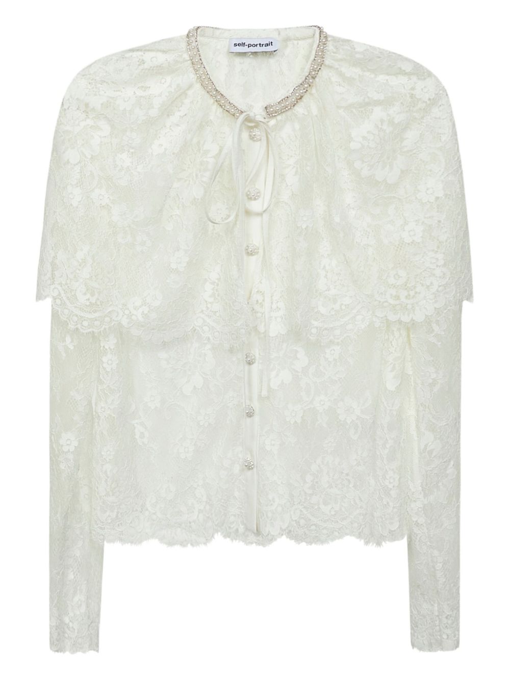 SELF PORTRAIT Top White 007TWWHITE (self-portrait / シャツ・ブラウス ) | self-portrait (セルフ・ポートレイト)