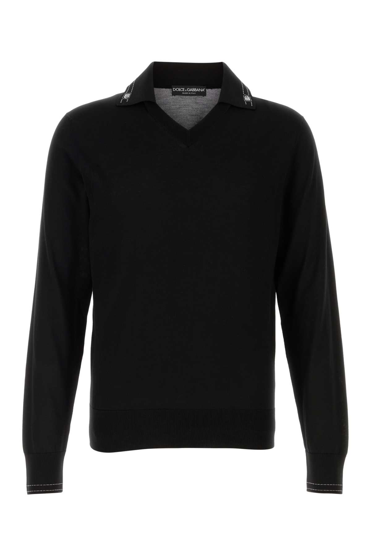 Black silk polo shirt GXZBATJBSOIN0000 (Dolce & Gabbana / ポロシャツ ) | Dolce & Gabbana (ドルチェガッバーナ)