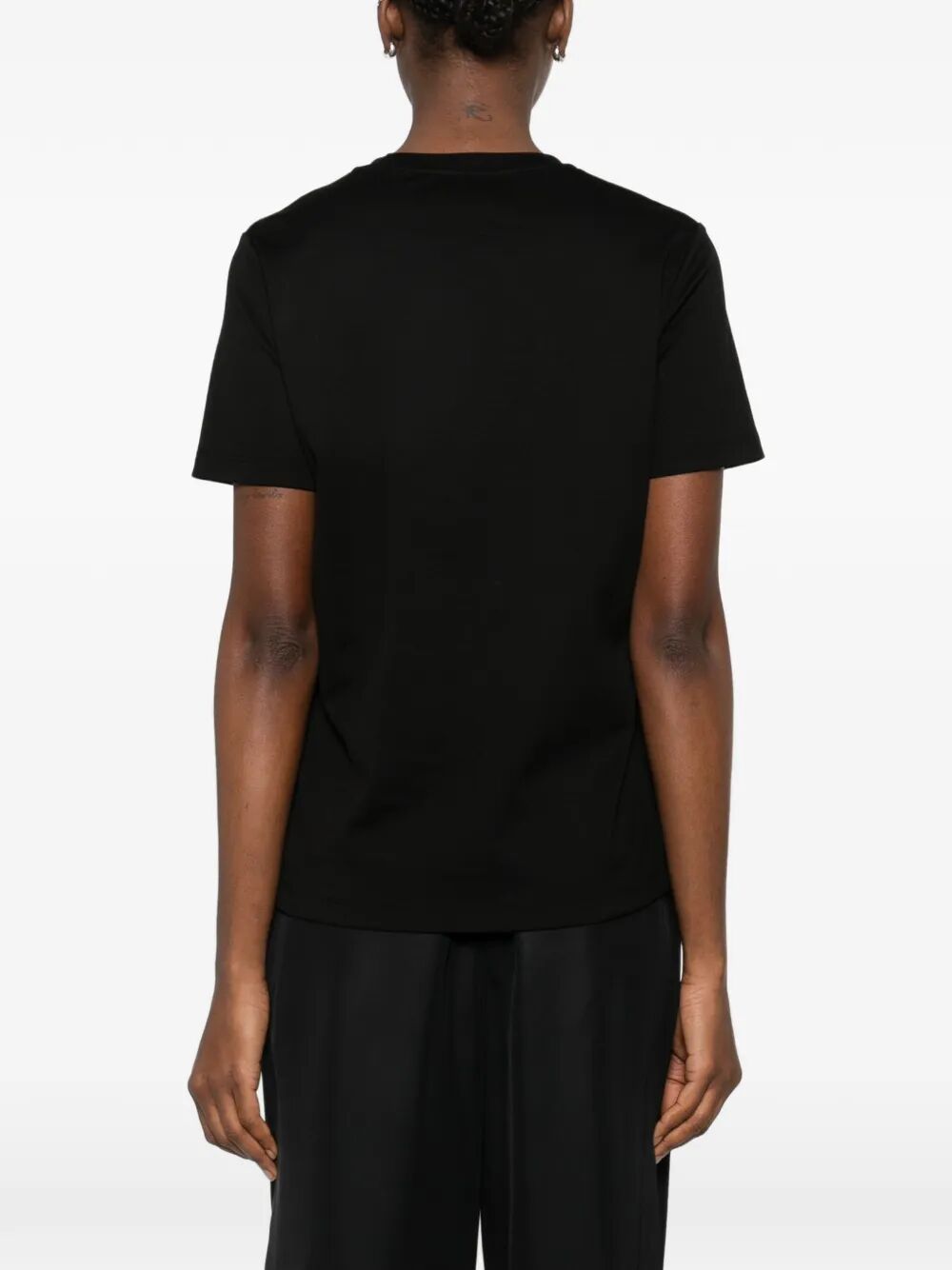 LOGO EMBROIDERY COTTON T-SHIRT MA01761E2110 (Elisabetta Franchi / Tシャツ・カットソー ) | Elisabetta Franchi (エリザベッタ フランキ)(2)