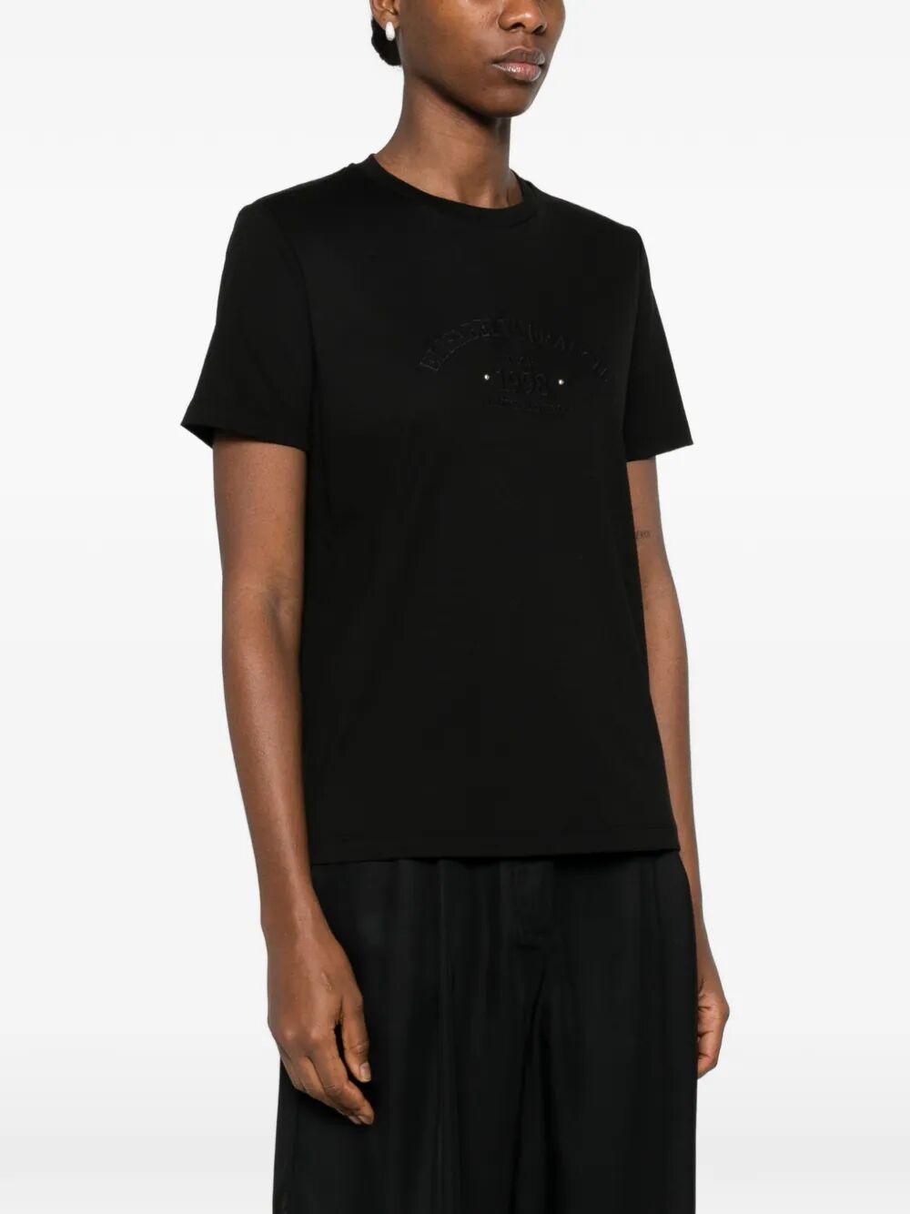 LOGO EMBROIDERY COTTON T-SHIRT MA01761E2110 (Elisabetta Franchi / Tシャツ・カットソー ) | Elisabetta Franchi (エリザベッタ フランキ)(3)