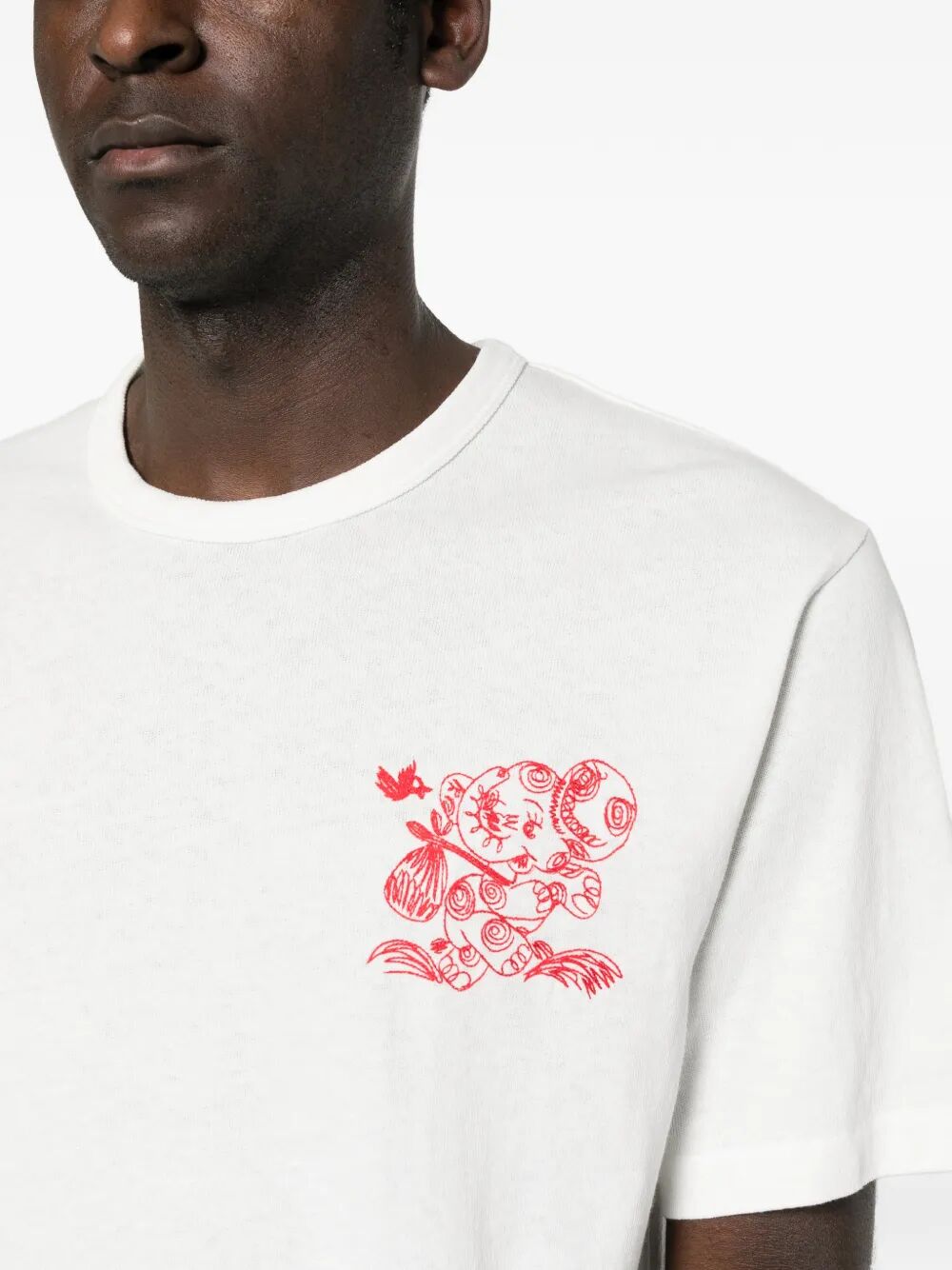 `KENZO CARTOON` EMBROIDERED OUTLINED COTTON T-SHIRT FG55TS2164SK02 (KENZO / Tシャツ・カットソー ) | KENZO (ケンゾー)(1)