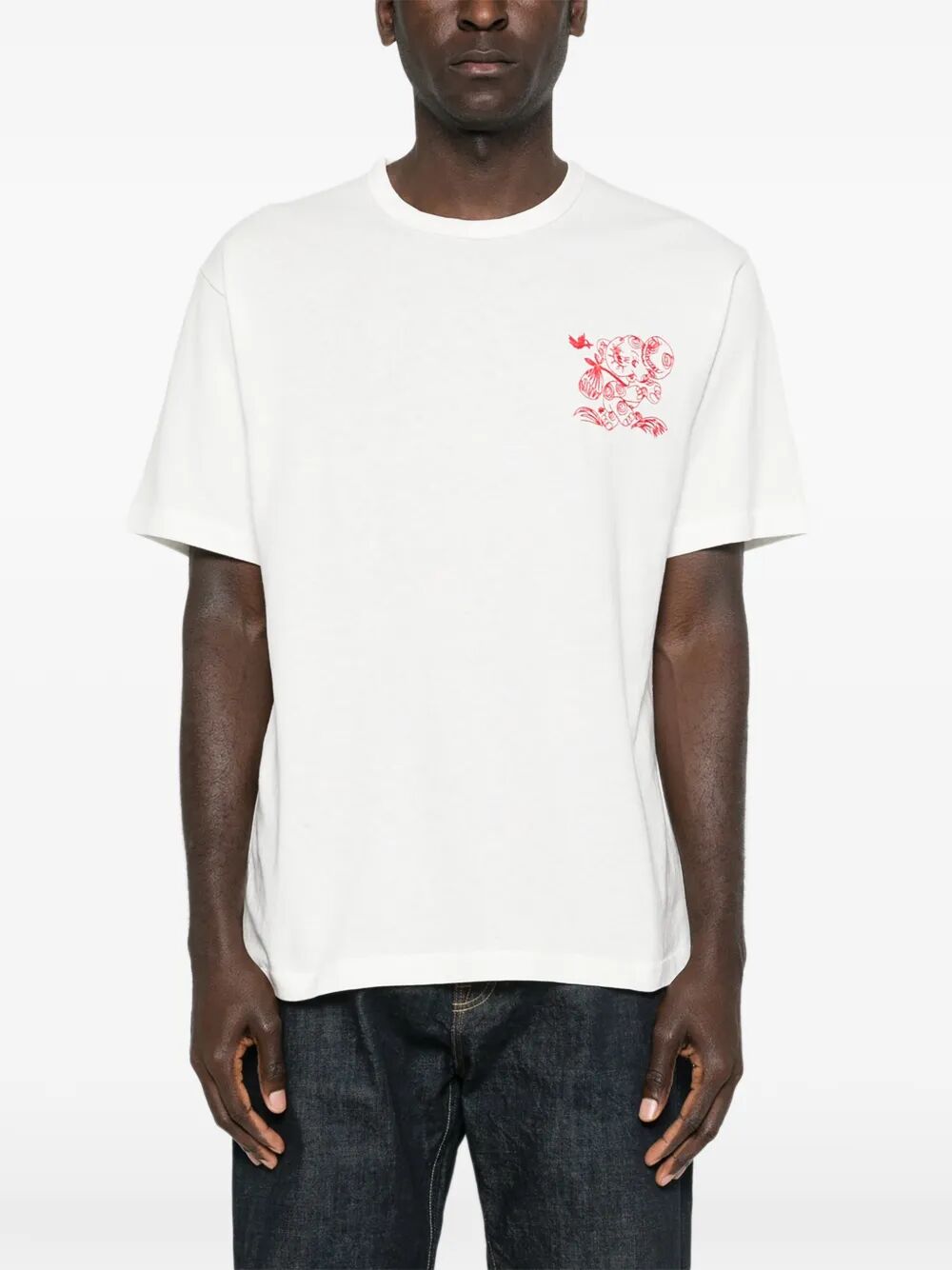 `KENZO CARTOON` EMBROIDERED OUTLINED COTTON T-SHIRT FG55TS2164SK02 (KENZO / Tシャツ・カットソー ) | KENZO (ケンゾー)(2)