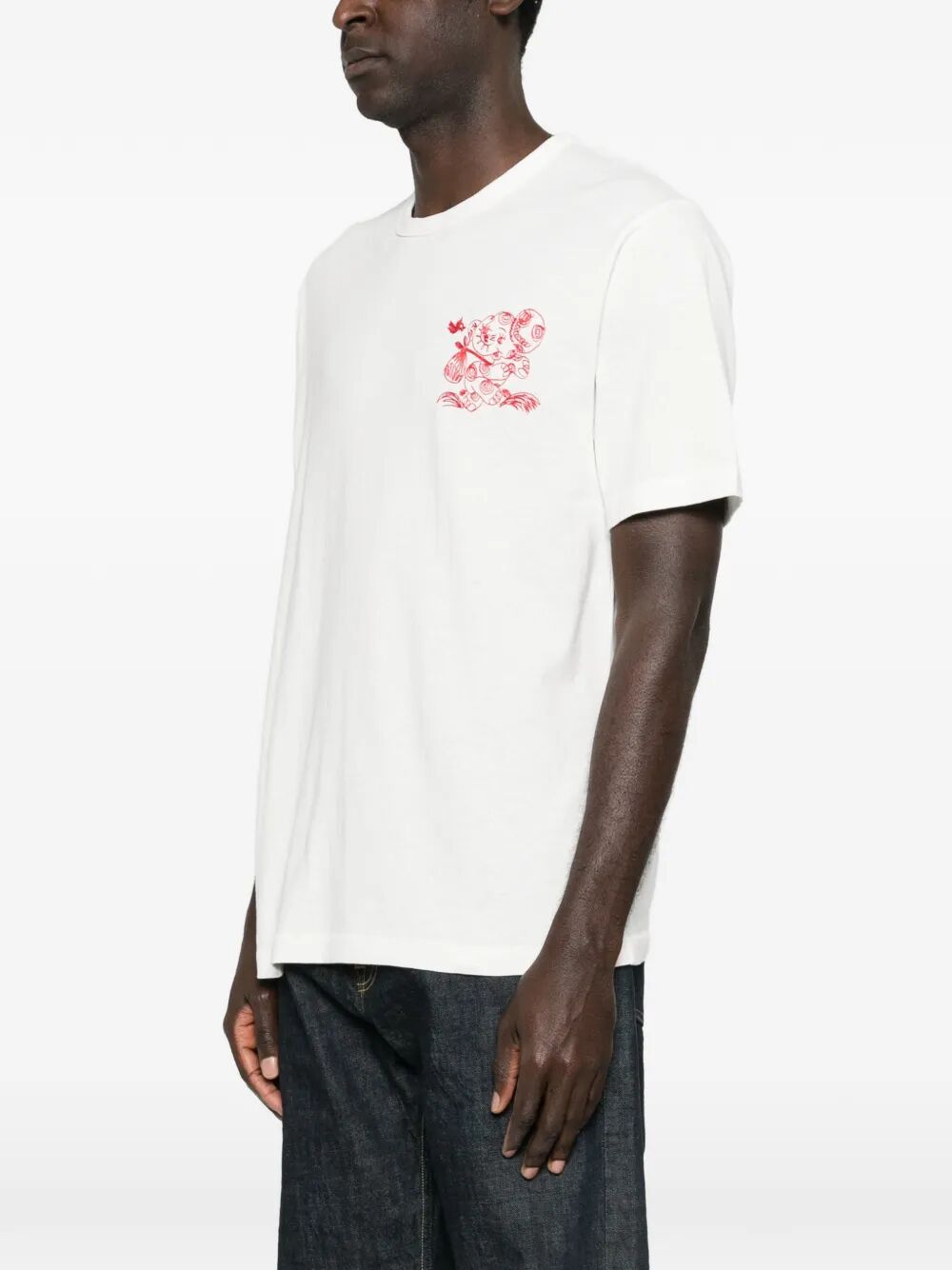 `KENZO CARTOON` EMBROIDERED OUTLINED COTTON T-SHIRT FG55TS2164SK02 (KENZO / Tシャツ・カットソー ) | KENZO (ケンゾー)(4)