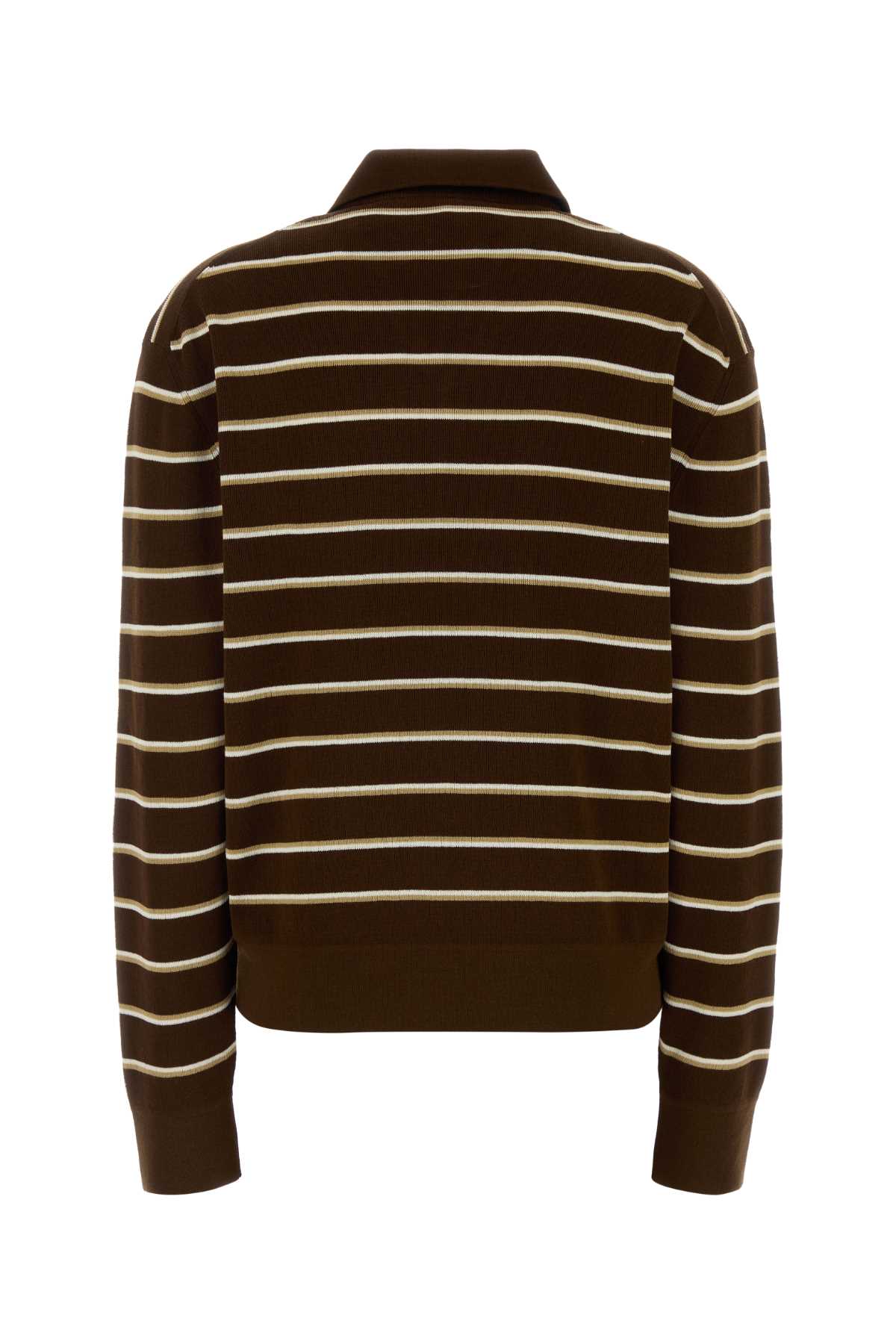 Embroidered stretch cotton blend polo shirt MML03ESOOO183MF0324 (MIU MIU / ニット・セーター・カーディガン ) | MIU MIU (ミュウミュウ)(1)