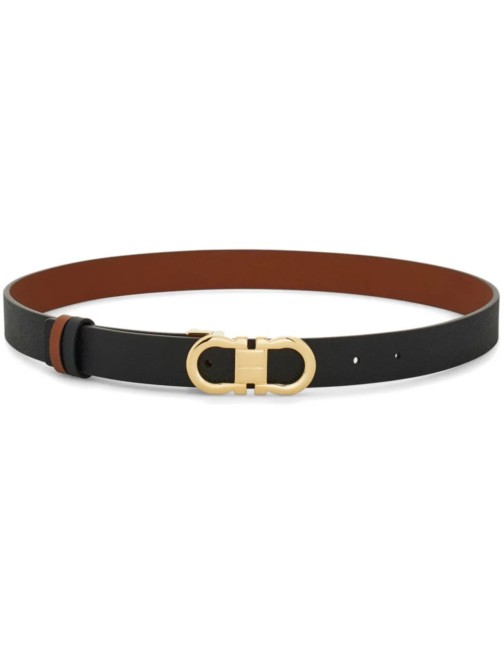 GANCINI HAMMERED LEATHER REVERSIBLE BELT 2302940780407NERONEW (FERRAGAMO / ベルト・サスペンダー ) | FERRAGAMO (フェラガモ)