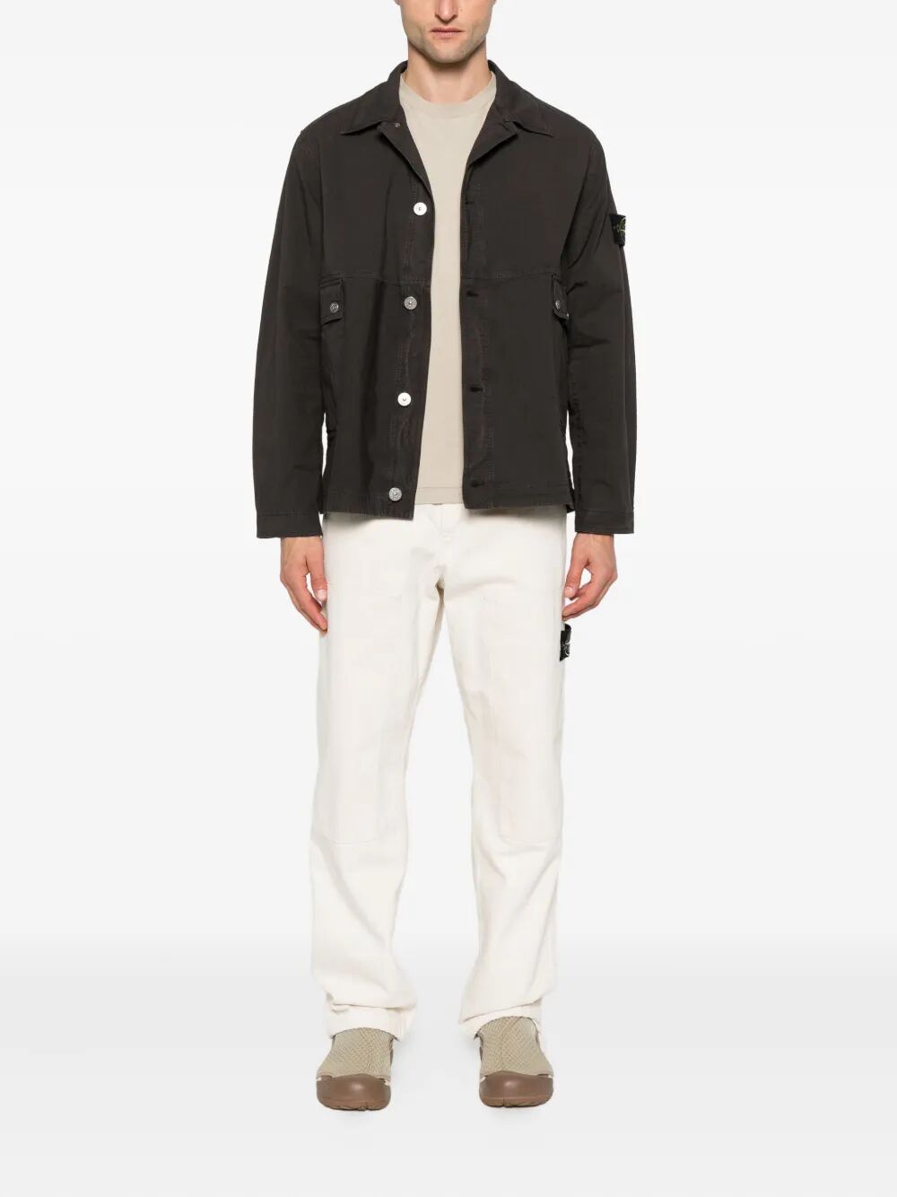 SLIM FIT COTTON JERSEY T-SHIRT WITH COMPASS PATCH L1S152100027S0013V009A (STONE ISLAND / Tシャツ・カットソー ) | STONE ISLAND (ストーンアイランド)(1)