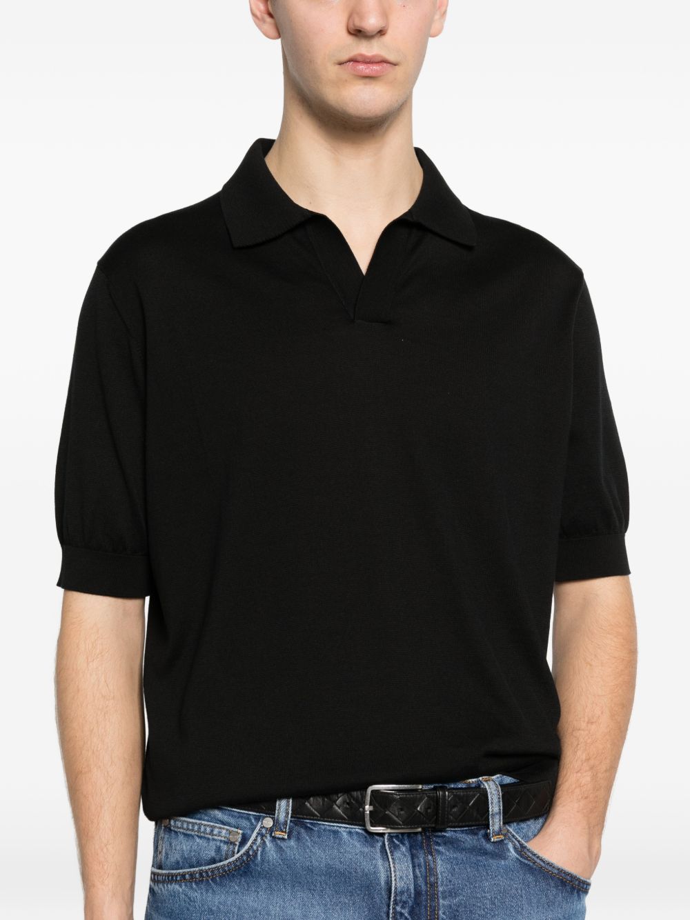 Lardini T-shirts and Polos Black CNLPMC102CN64020999 (LARDINI / ニット・セーター・カーディガン ) | LARDINI (ラルディーニ)(4)