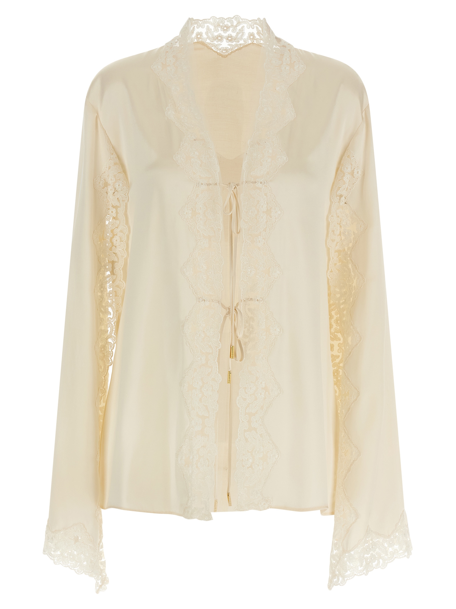 Satin and lace shirt A021316270002 (ALBERTA FERRETTI / シャツ・ブラウス ) | ALBERTA FERRETTI (アルベルタ フェレッティ)
