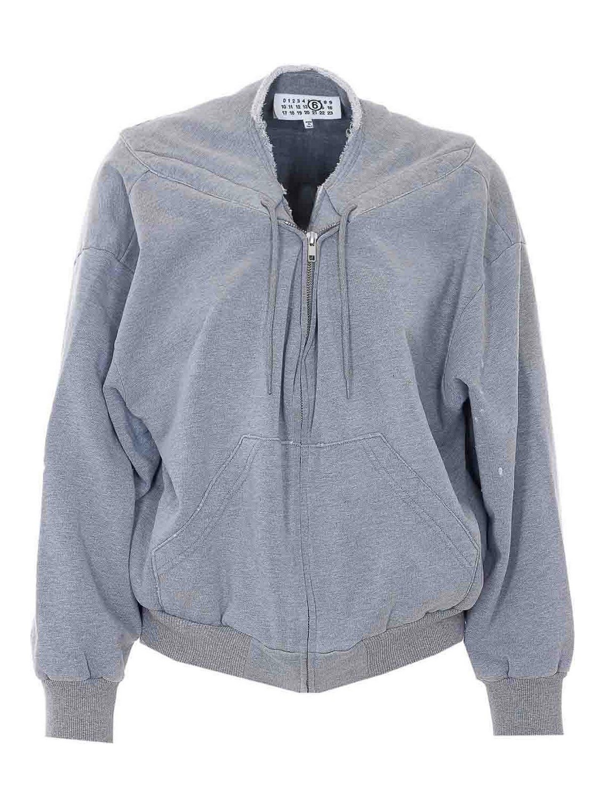 Grey Zip Up Sweatshirt S52HG0041S25337853M (MM6 Maison Margiela / スウェット・フーディー ) | MM6 Maison Margiela (エムエムシックス)