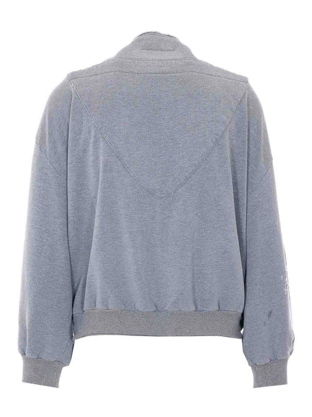 Grey Zip Up Sweatshirt S52HG0041S25337853M (MM6 Maison Margiela / スウェット・フーディー ) | MM6 Maison Margiela (エムエムシックス)(1)