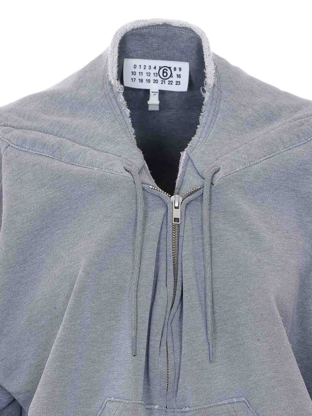 Grey Zip Up Sweatshirt S52HG0041S25337853M (MM6 Maison Margiela / スウェット・フーディー ) | MM6 Maison Margiela (エムエムシックス)(3)