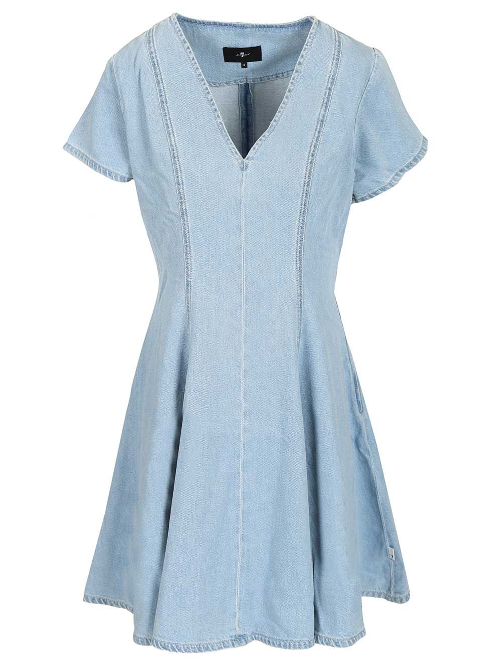 S/S VNECK FLARED DRESS 7U7STE38U71BA (7 for all mankind / ワンピース・ドレス・オールインワン ) | 7 for all mankind (セブンフォーオールマンカインド)