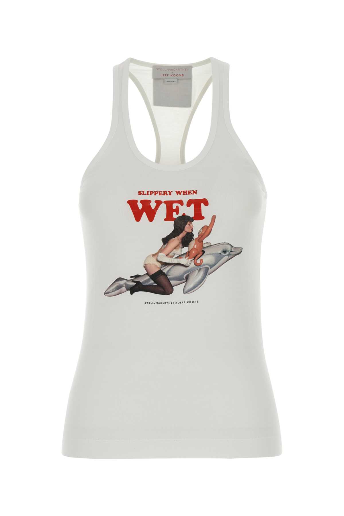 White cotton Stella McCartney x Jeff Koons tank top 6J04433SQA319000 (Stella McCartney / タンクトップ・キャミソール ) | Stella McCartney (ステラ マッカートニー)