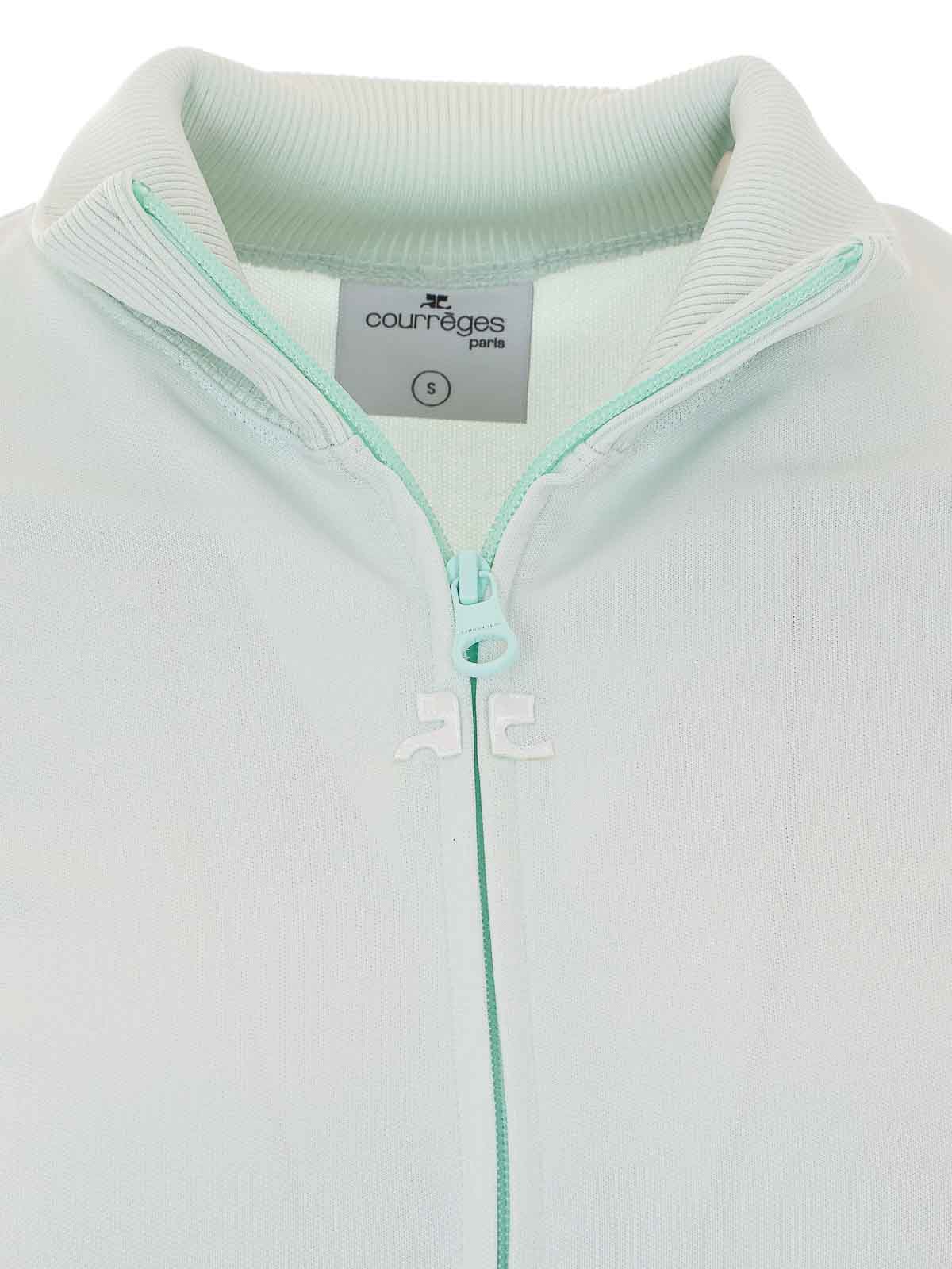 Light Mint Signature Track Jacket 126JVE148JS00917038 (Courrèges / スウェット・フーディー ) | Courrèges (クレージュ)(3)