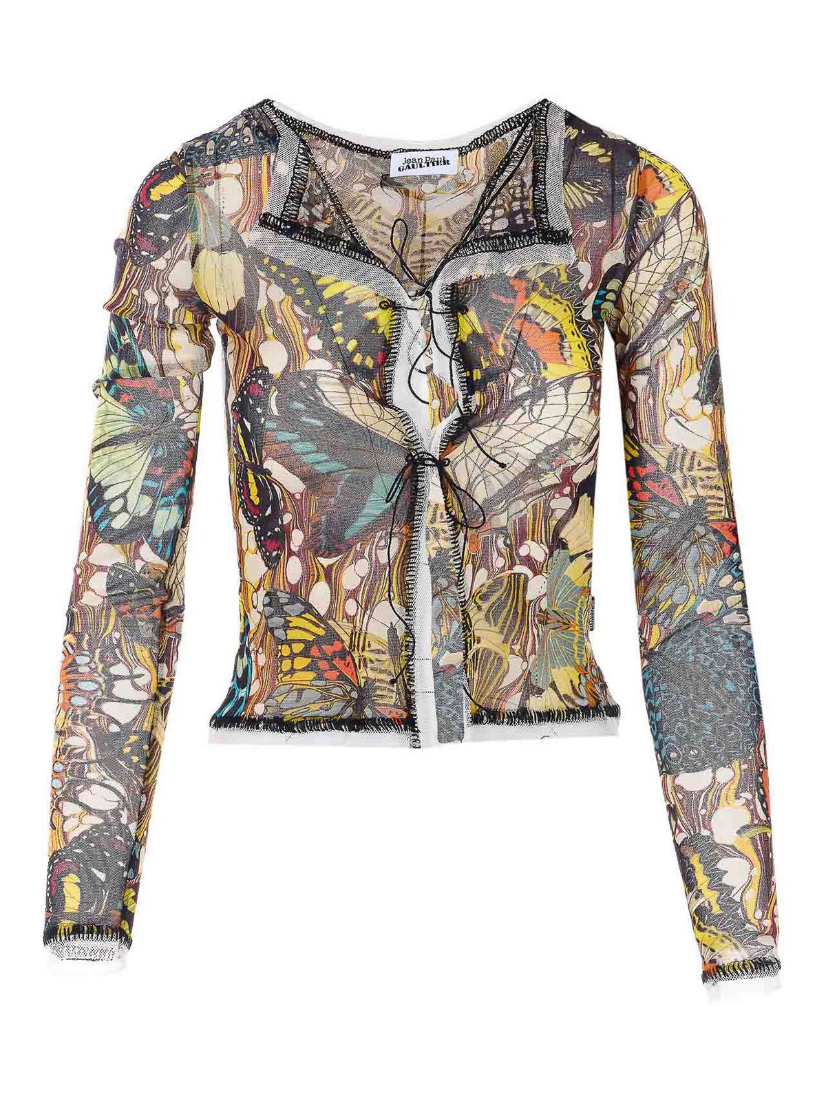 Yellow And Multicolor Re-Edition Mesh Top TO449M020P1090 (Jean Paul GAULTIER / Tシャツ・カットソー ) | Jean Paul GAULTIER (ジャンポール ゴルチエ)